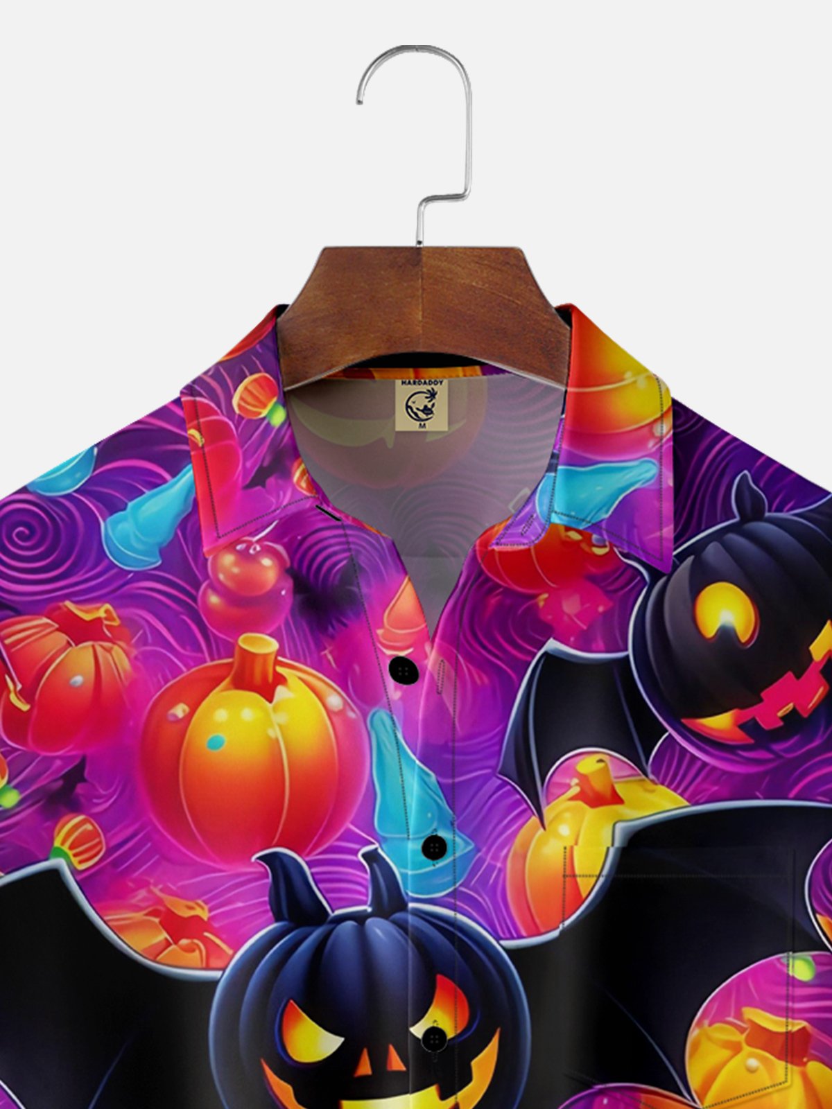 Moisture-wicking Breathable Halloween Chest Pocket Hawaiian Shirt