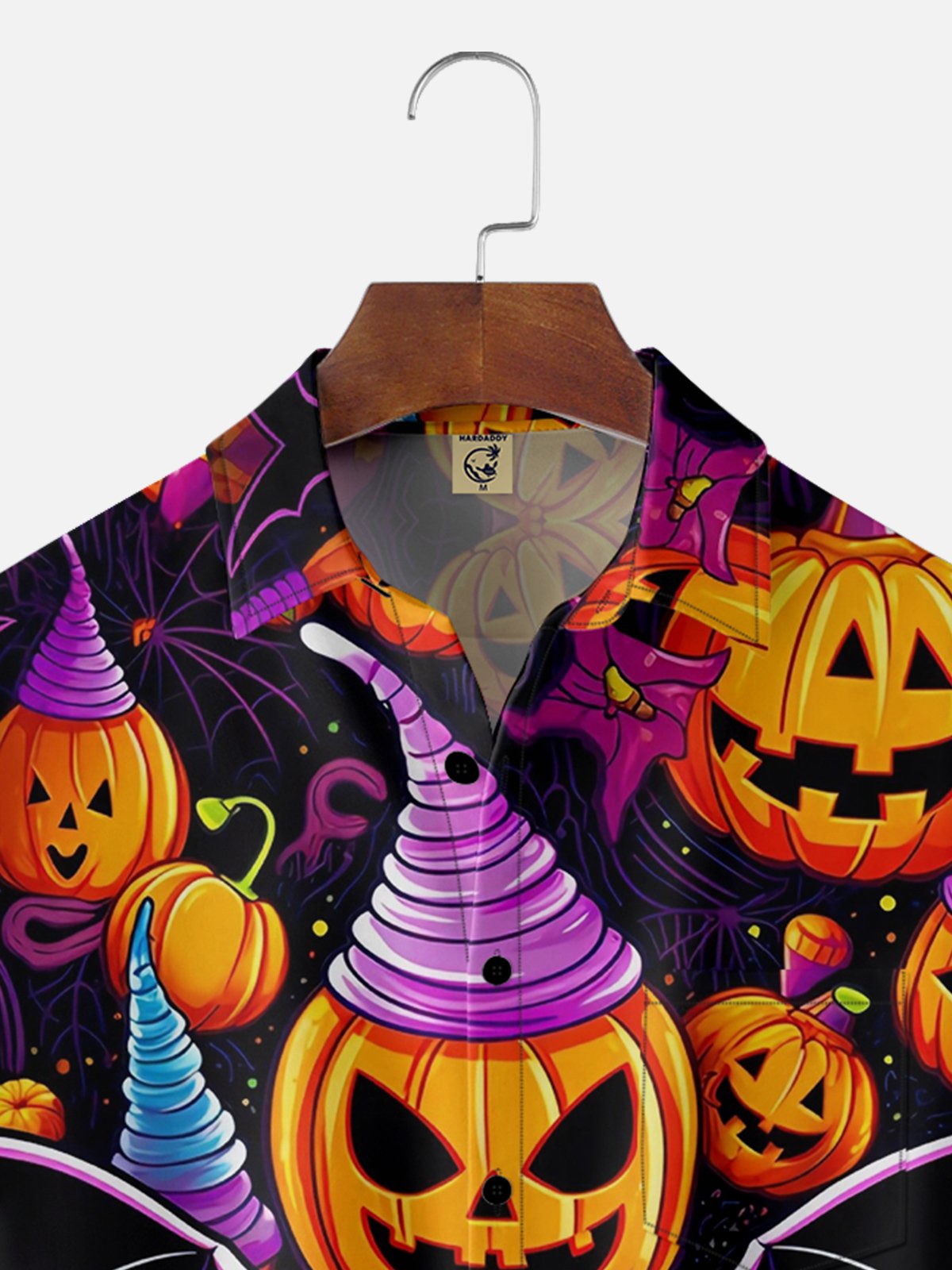 Moisture-wicking Breathable Halloween Chest Pocket Hawaiian Shirt