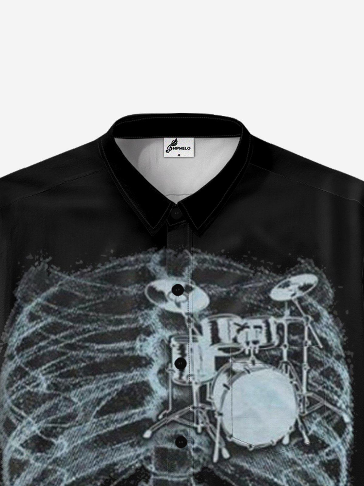 Moisture-wicking Skeleton Drum Set Hawaiian Shirt