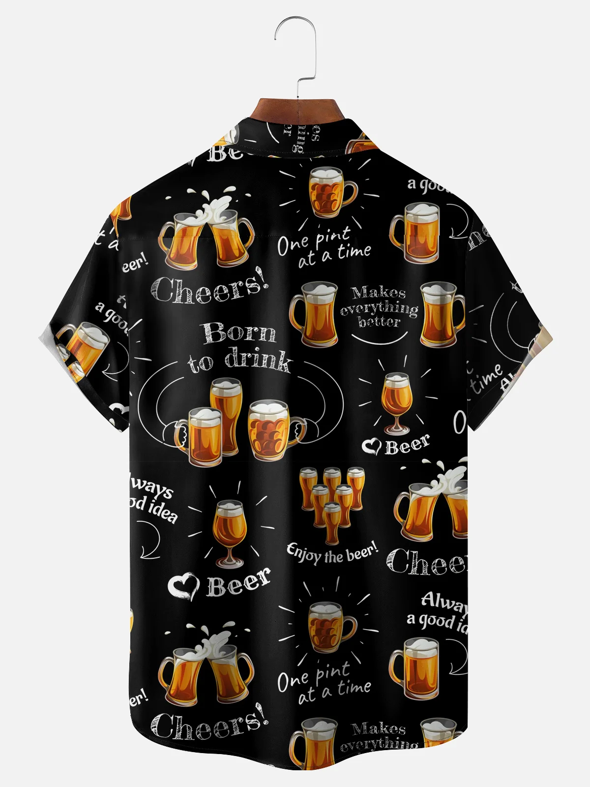 Moisture-wicking Beer Chest Pocket Hawaiian Shirt