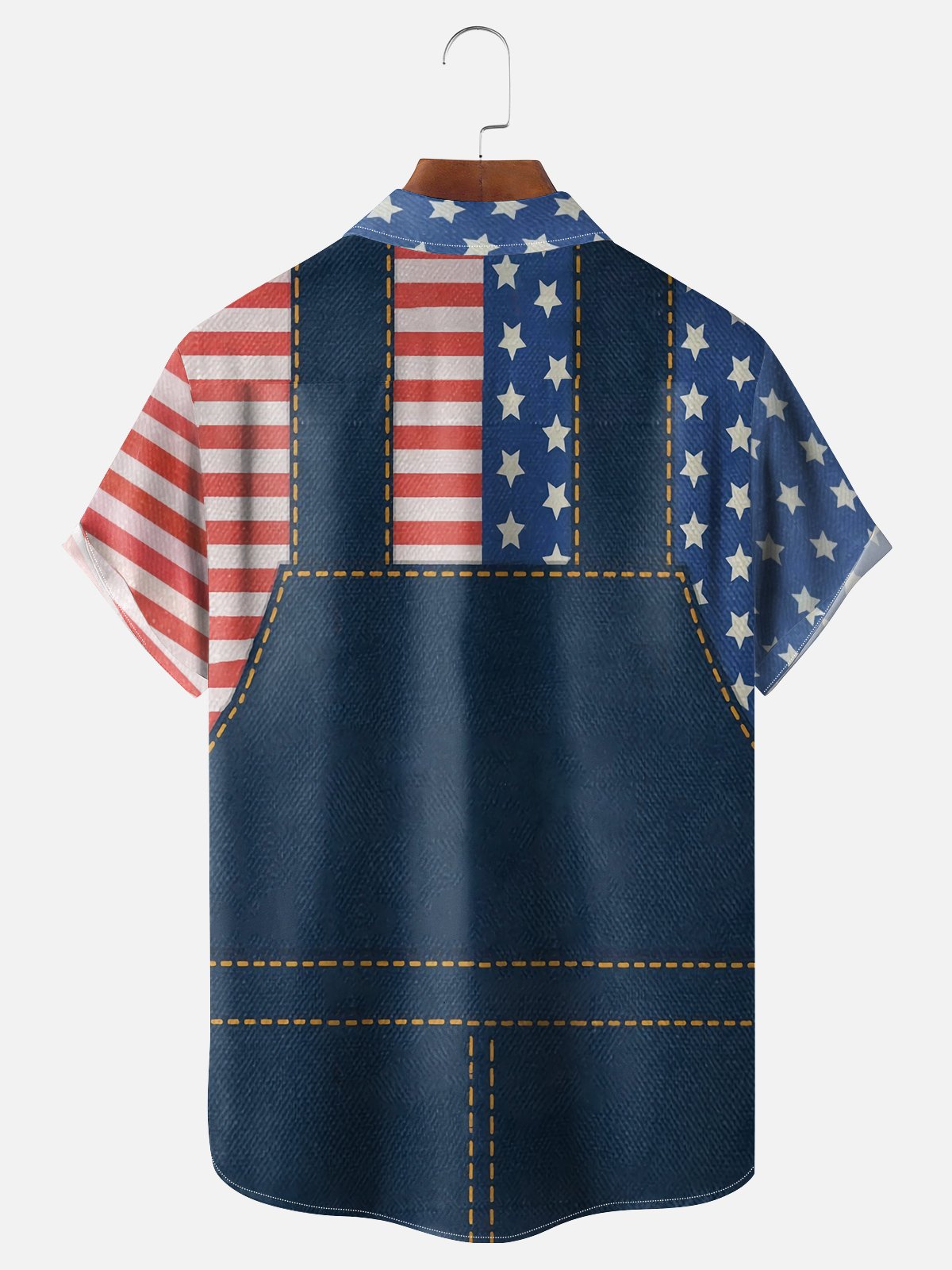 Moisture Wicking American Flag Hawaii Shirt