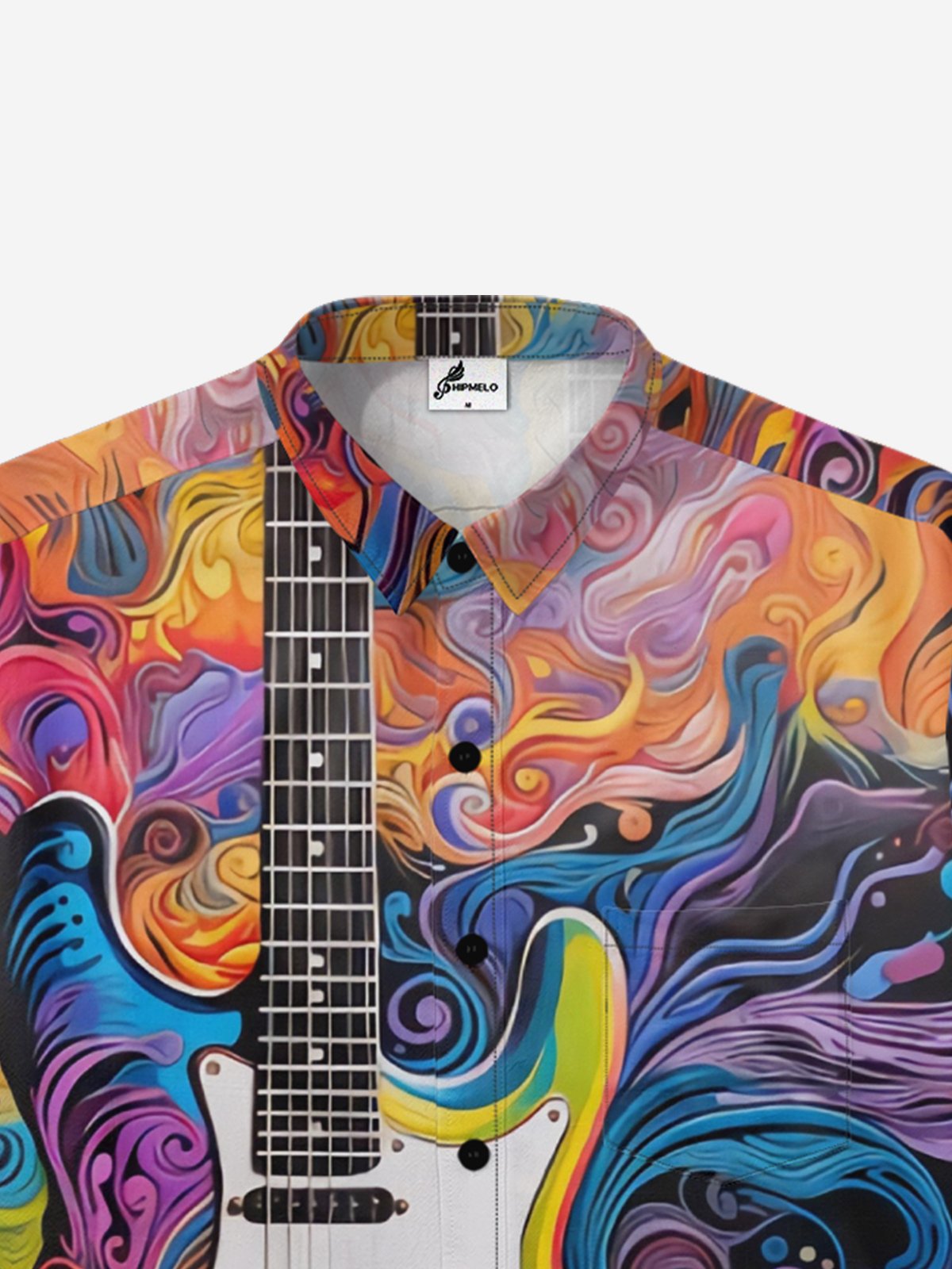 Moisture-wicking Music Chest Pocket Hawaiian Shirt