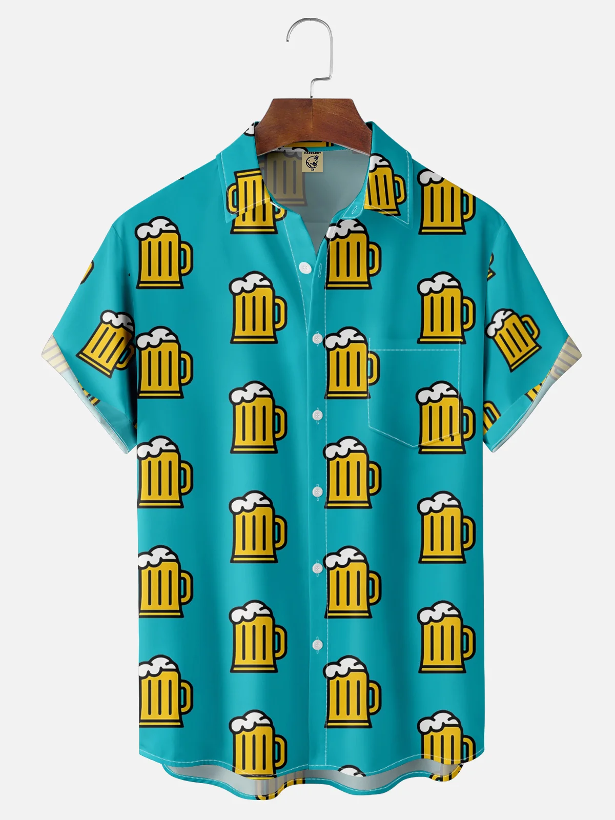 Moisture-wicking Beer Chest Pocket Hawaiian Shirt