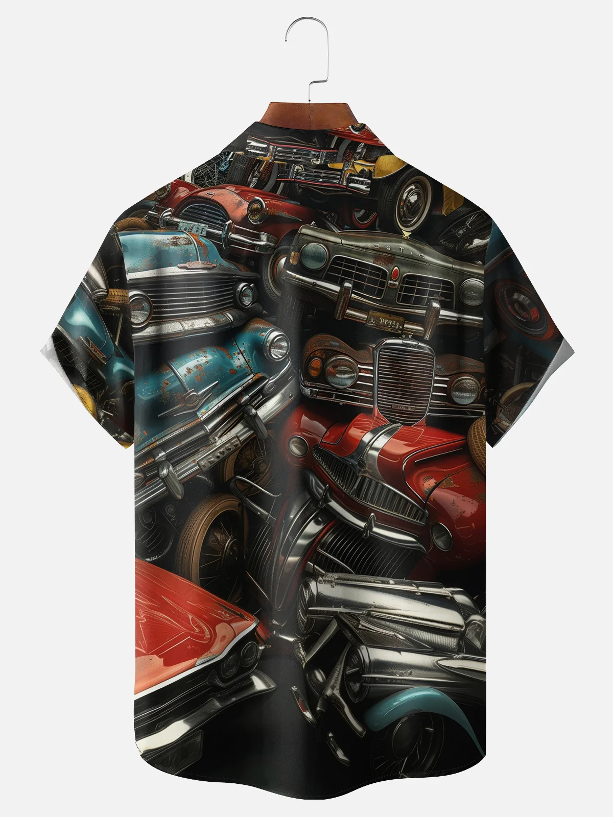 Moisture-wicking Sports Car Aesthetic Illustration Chest Pocket Bowling Shirt