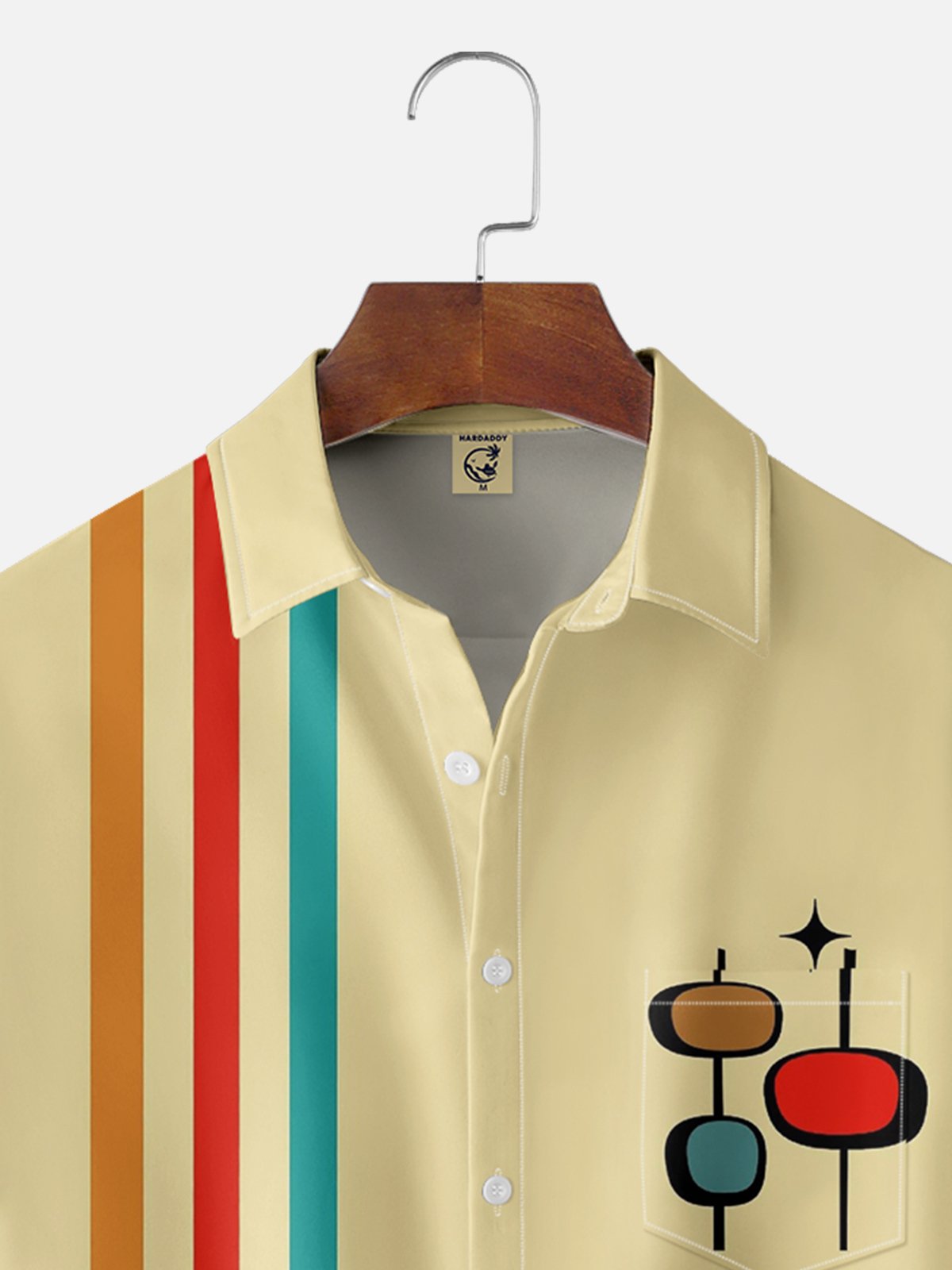 Moisture-wicking Medieval art Chest Pocket Bowling Shirt