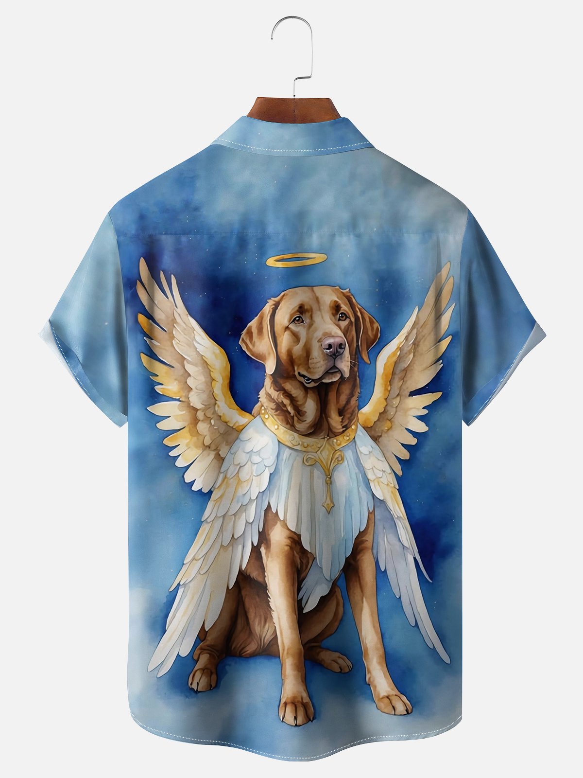 Moisture Wicking Angel Golden Retriever Hawaiian Shirt