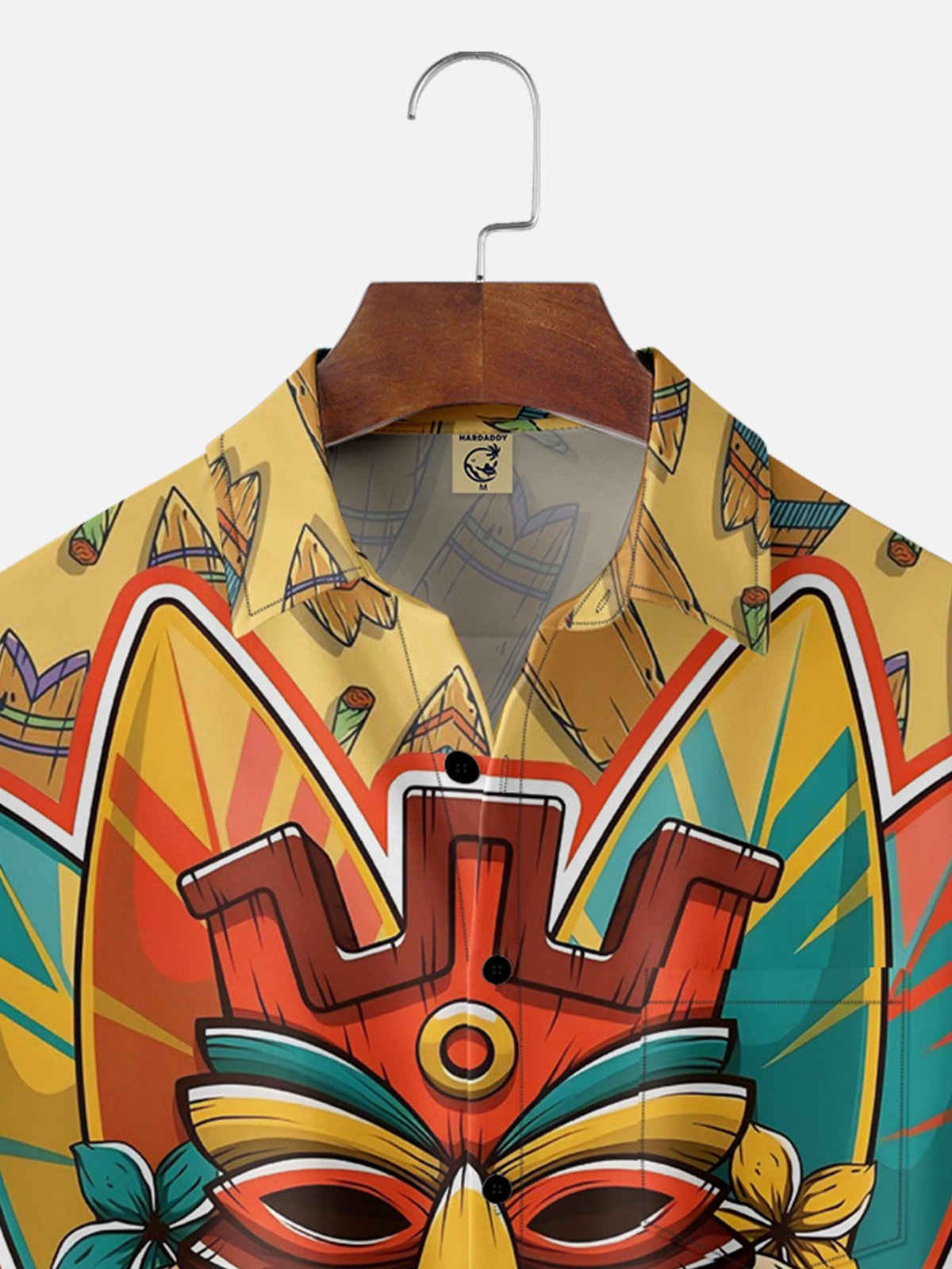 Moisture-wicking Art Tiki Chest Pocket Hawaiian Shirt