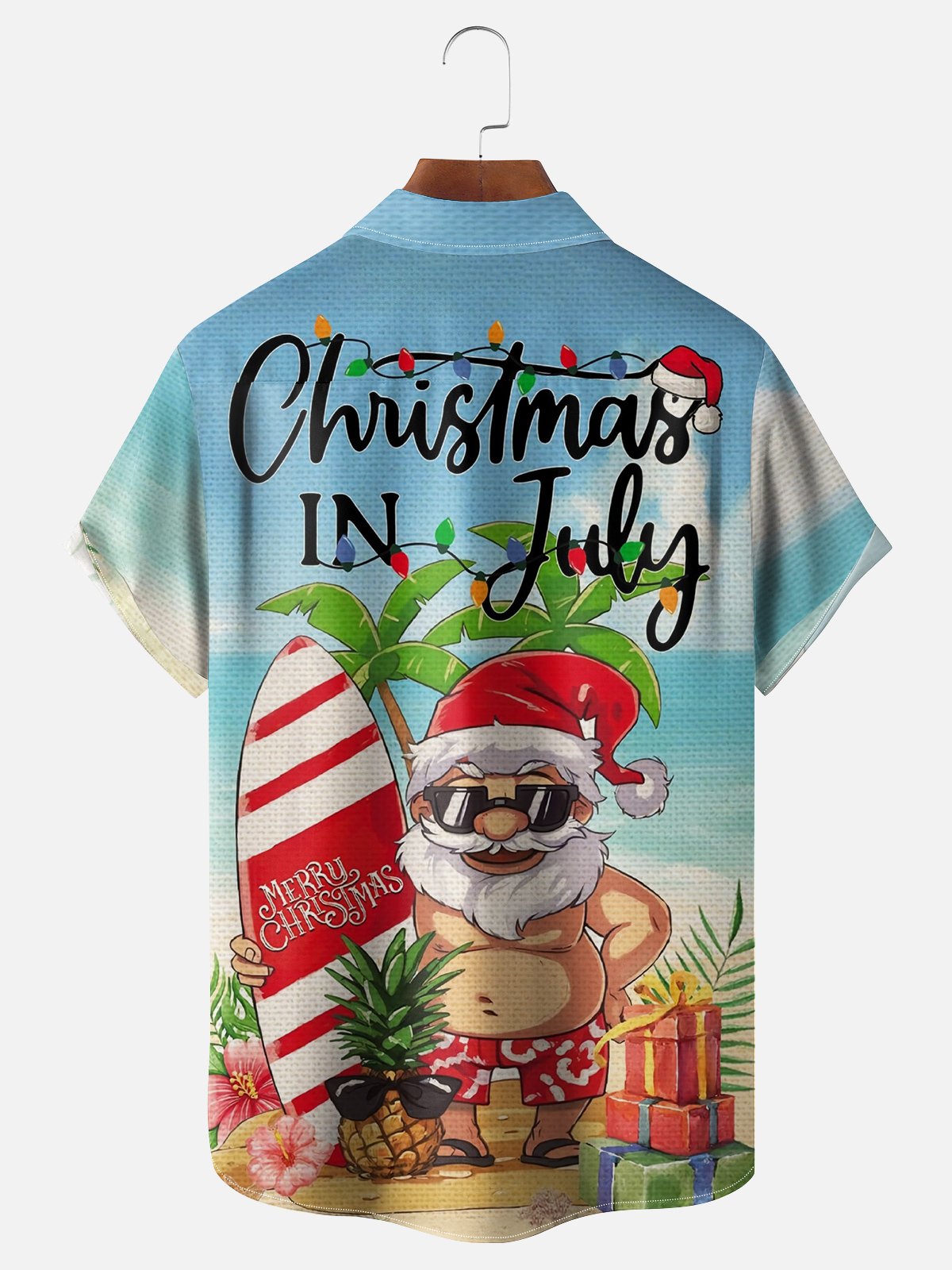 Moisture Wicking Christmas in July Hawaiian Shirt