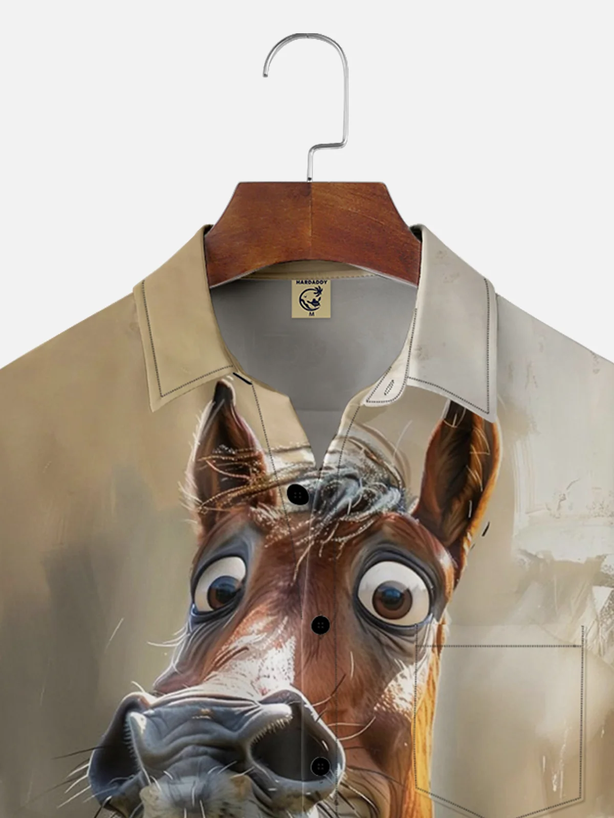 Moisture-wicking Donkey Art Illustration Chest Pocket Hawaiian Shirt