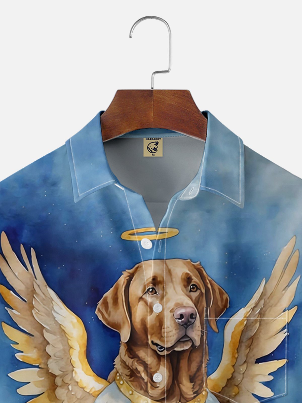 Moisture Wicking Angel Golden Retriever Hawaiian Shirt