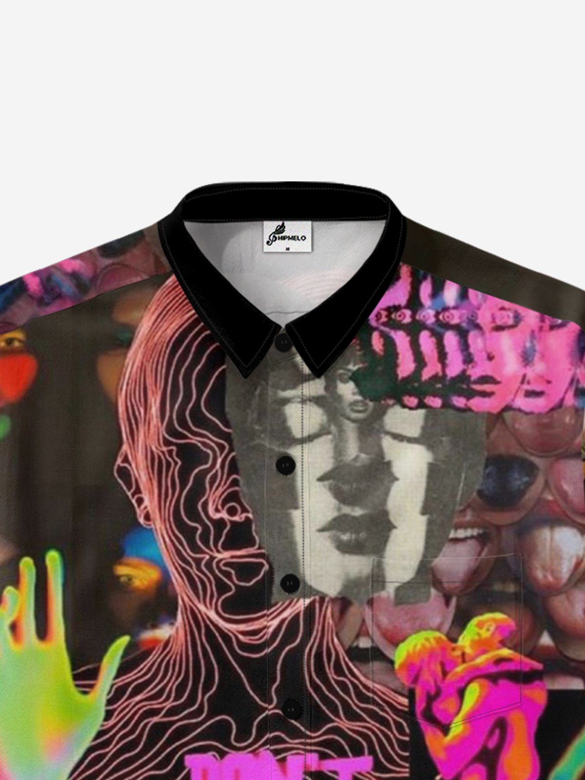 Moisture-wicking Art Acid Digital Rock Hawaiian Shirt