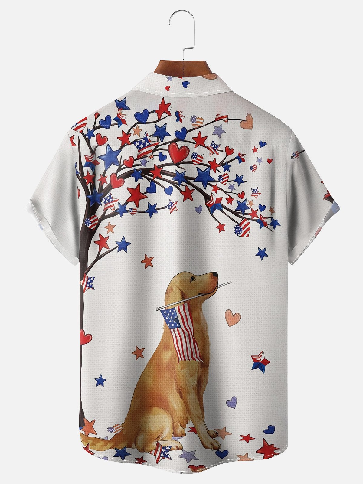 Moisture Wicking American Golden Retriever Hawaiian Shirt