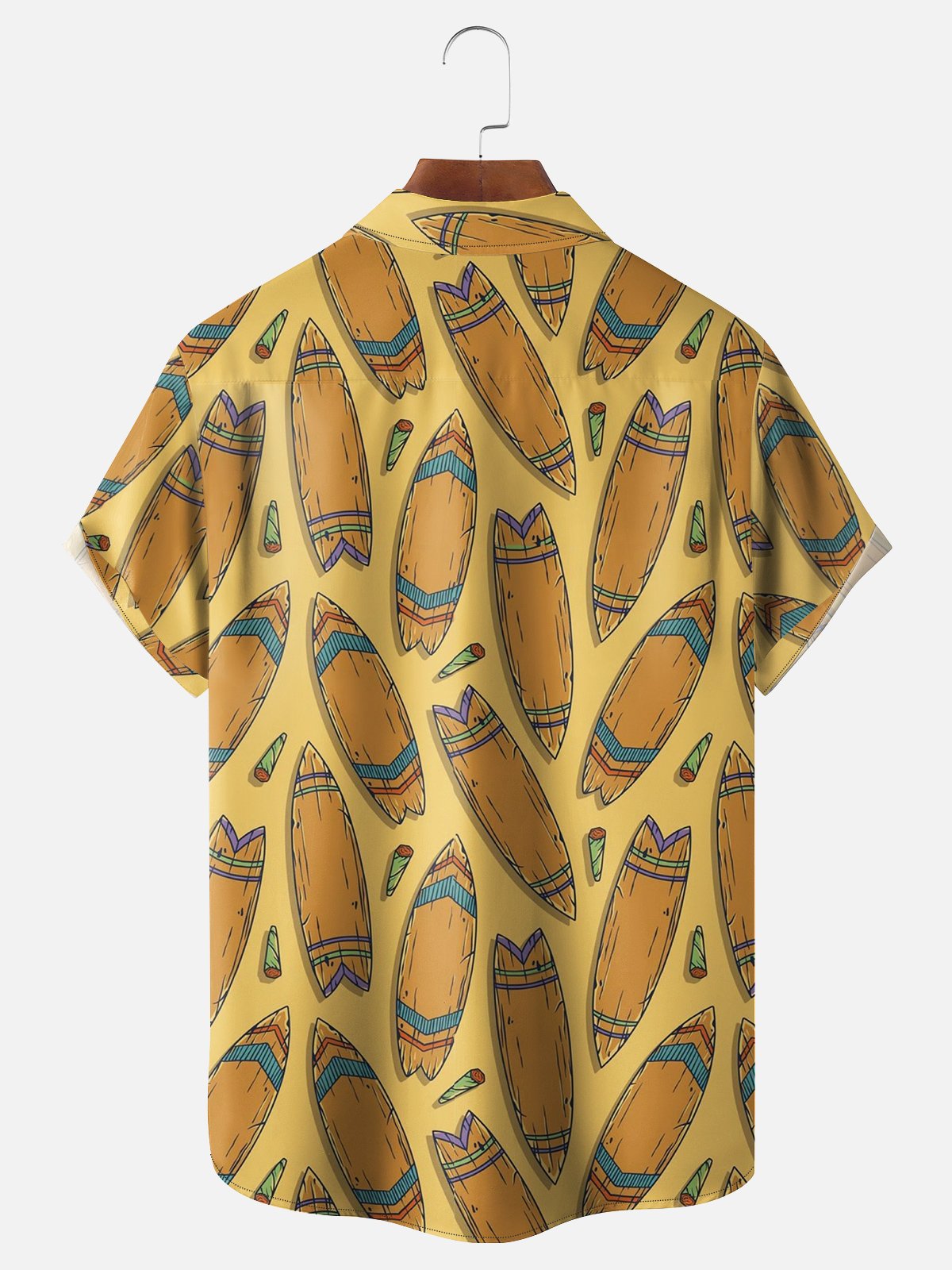 Moisture-wicking Art Tiki Chest Pocket Hawaiian Shirt