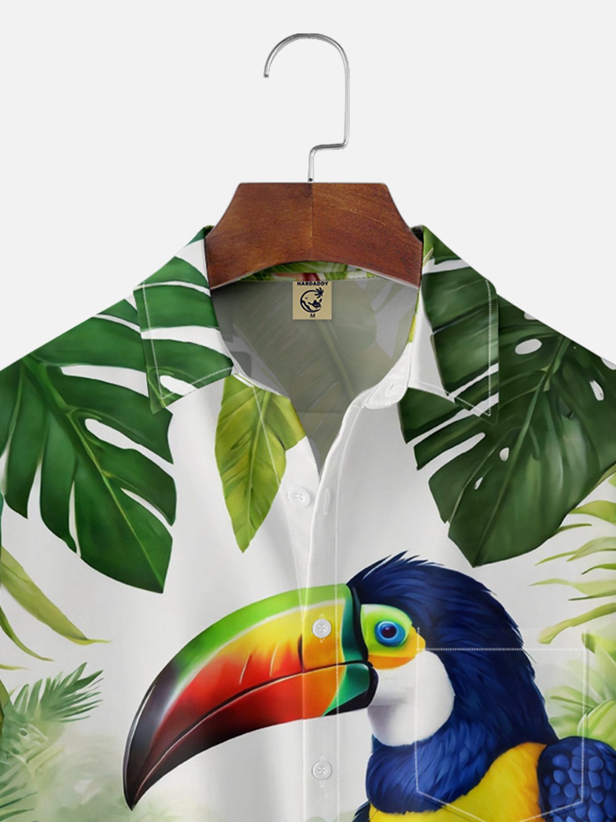 Moisture-wicking Toucan Chest Pocket Hawaiian Shirt