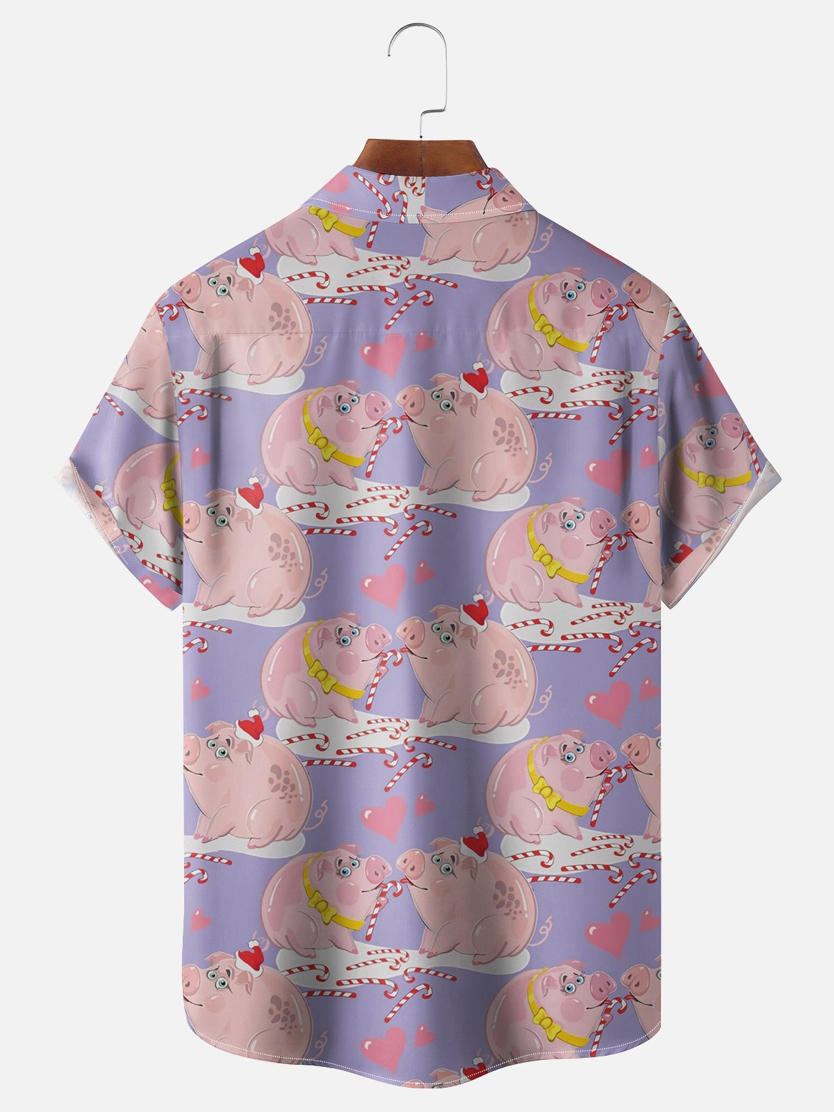 Moisture Wicking Christmas Pig Hawaiian Shirt