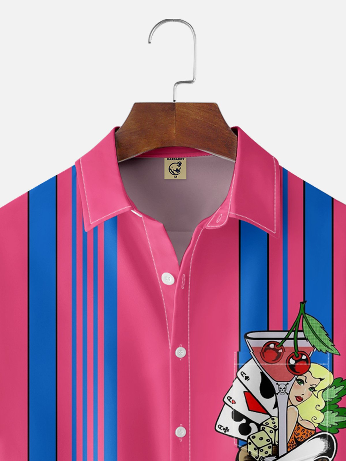 Moisture Wicking Striped Cocktail Girl Bowling Shirt