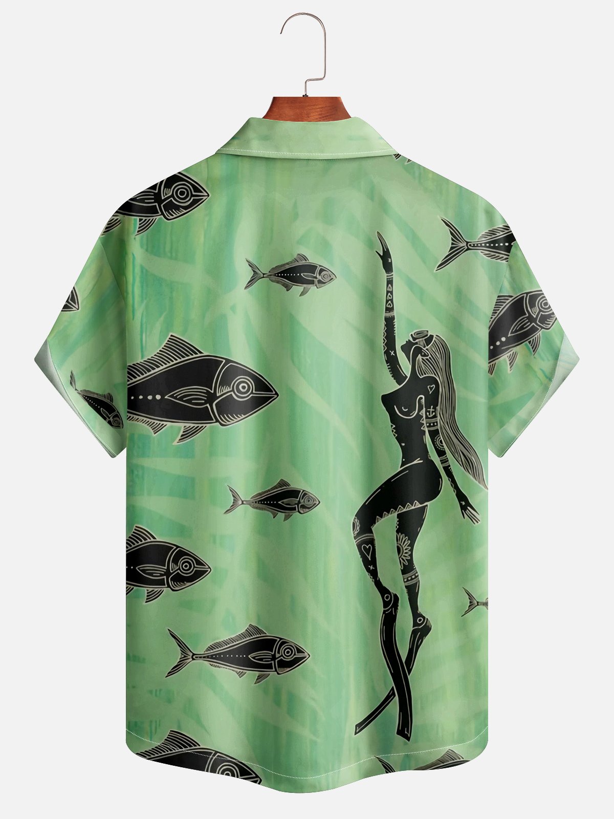 Moisture-wicking Dancing With The Fish Hawaiian Shirt