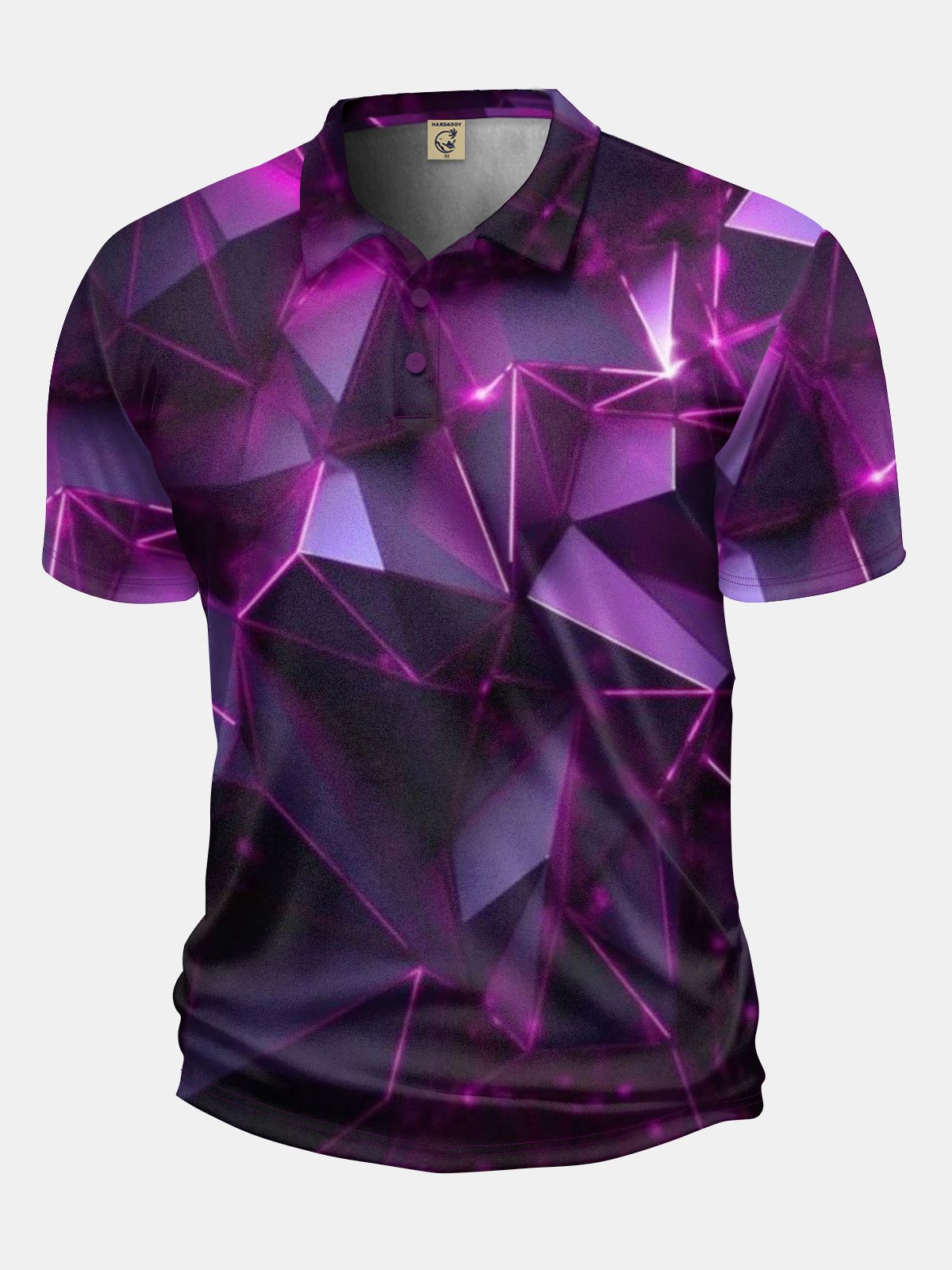 Moisture Wicking Golf Polo 3D Gradient Color Abstract Geometric