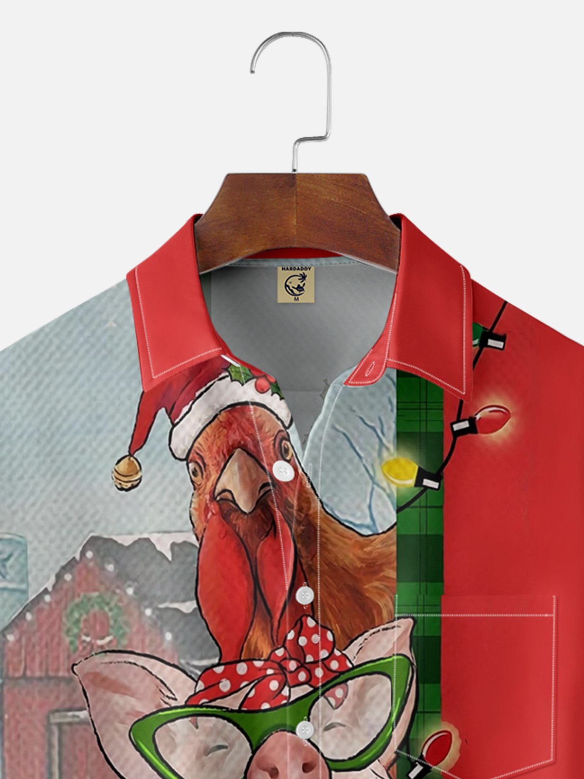 Moisture wicking Christmas Pig Chicken Cow Hawaiian Shirt