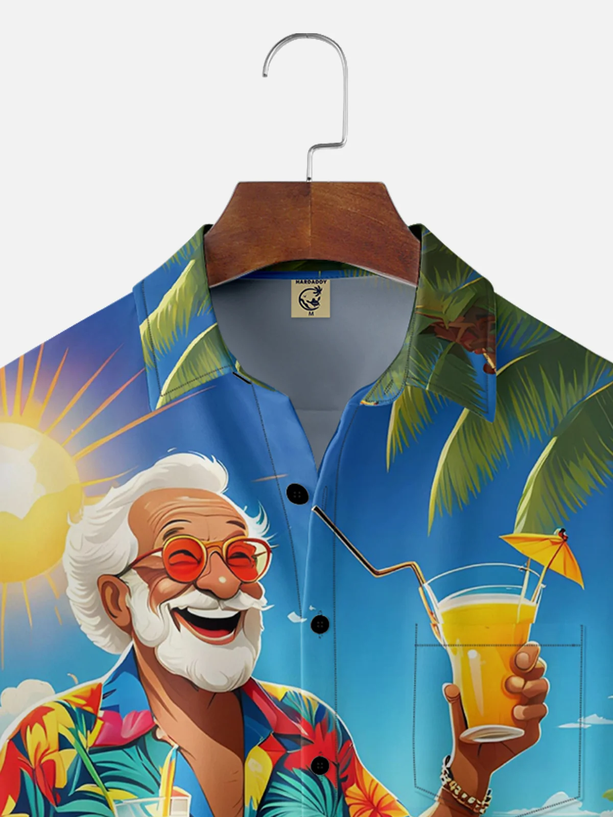 Moisture-wicking Beach Vacation Chest Pocket Hawaiian Shirt