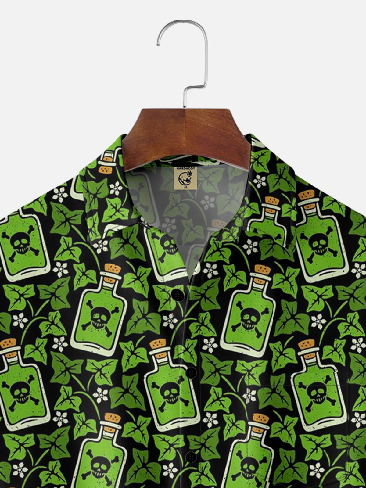 Moisture-wicking Dangerous Plants Painting Chest Pocket Hawaiian Shirt