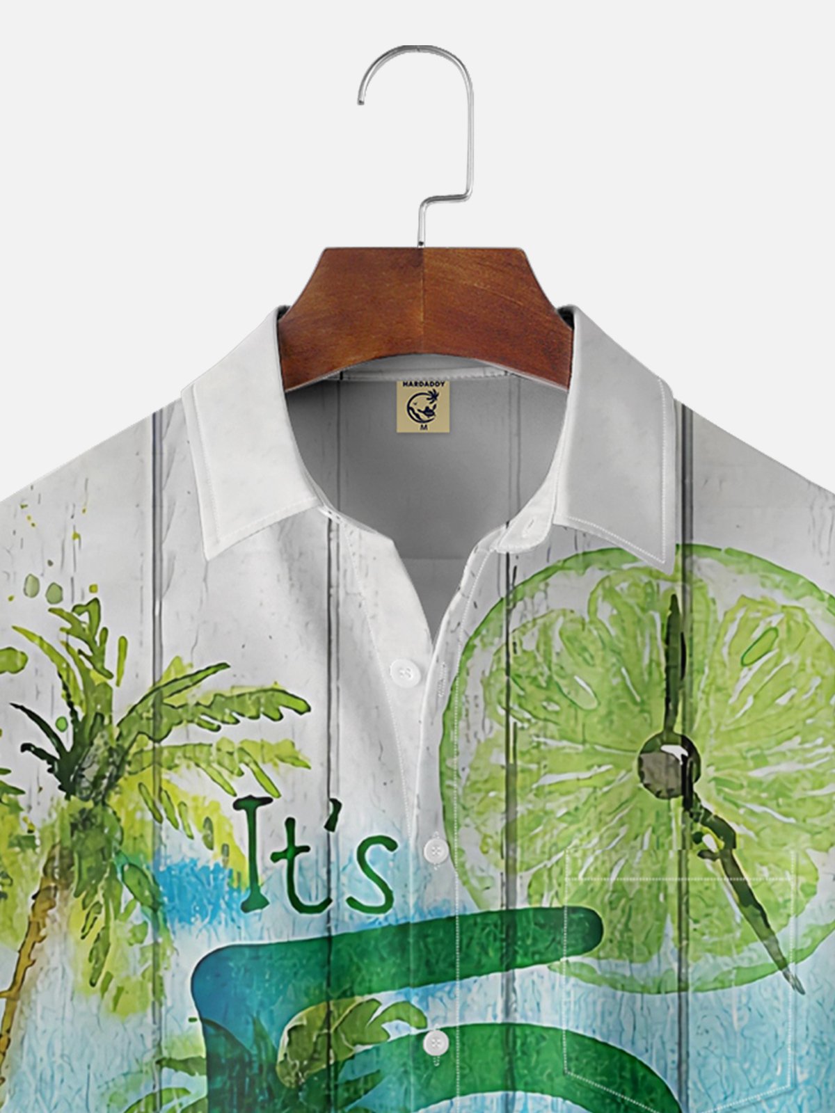 Moisture-wicking Coconut Tree Chest Pocket Hawaiian Shirt