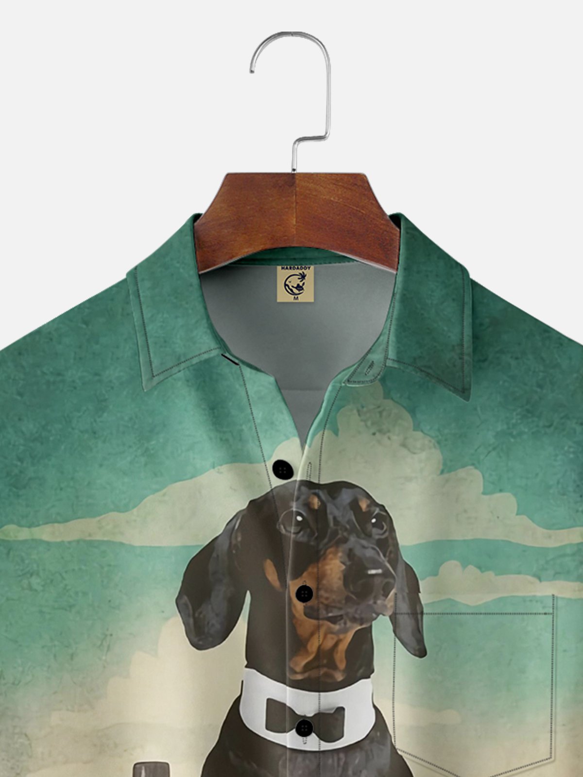 Moisture-wicking Dog Chest Pocket Hawaiian Shirt