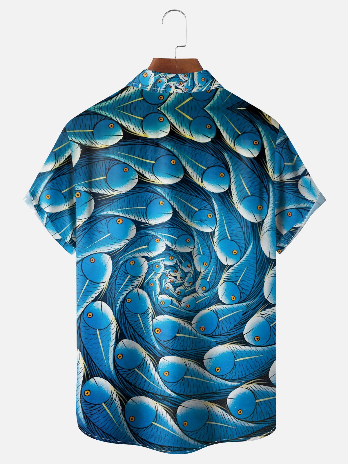 Moisture Wicking Fish Hawaiian Shirt