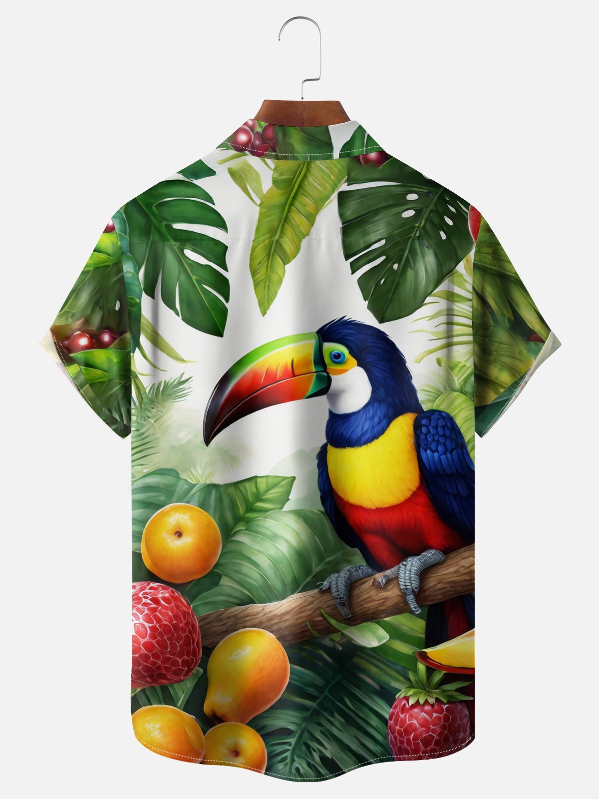 Moisture-wicking Toucan Chest Pocket Hawaiian Shirt