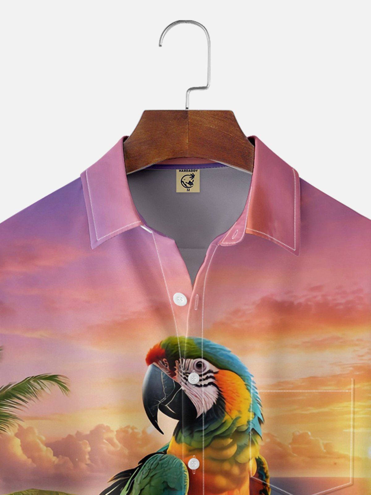 Moisture-wicking Parrot Chest Pocket Hawaiian Shirt