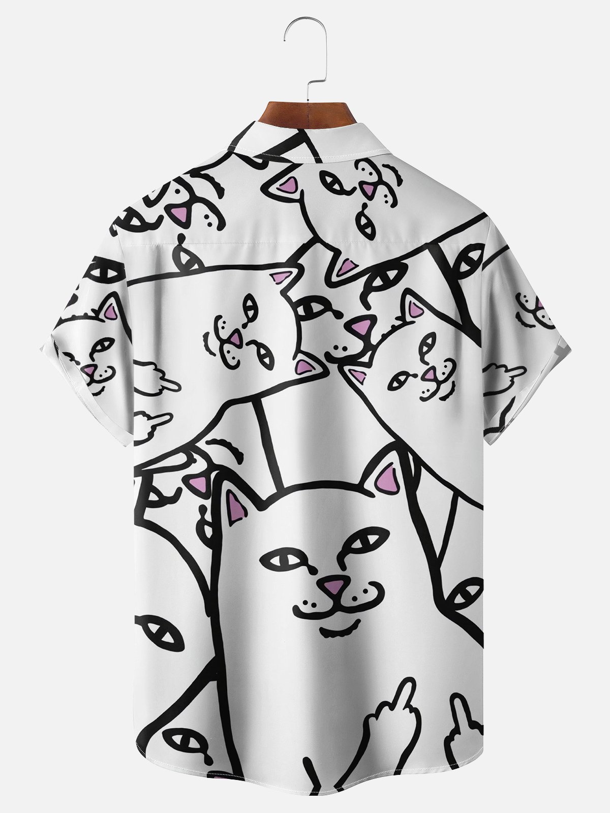 Moisture Wicking Art Cat Hawaiian Shirt