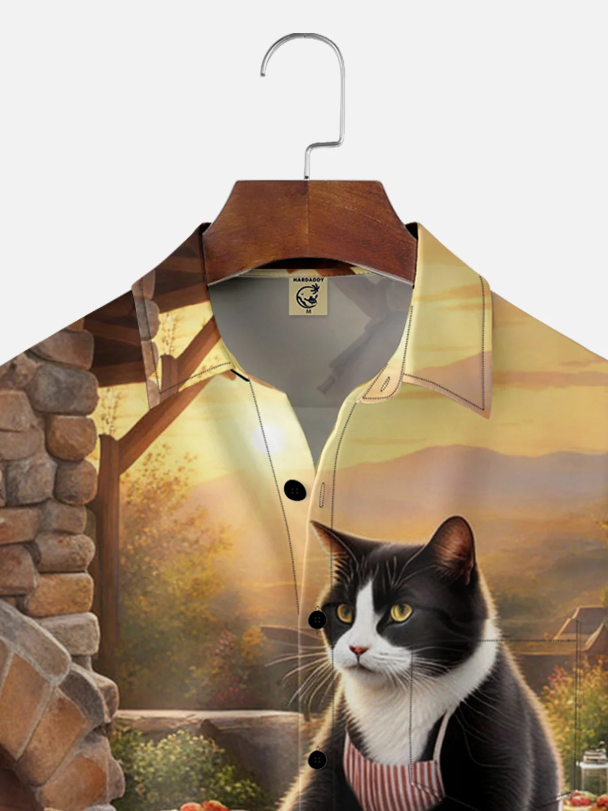 Moisture-wicking Cat Who Grills Seriously Chest Pocket Hawaiian Shirt