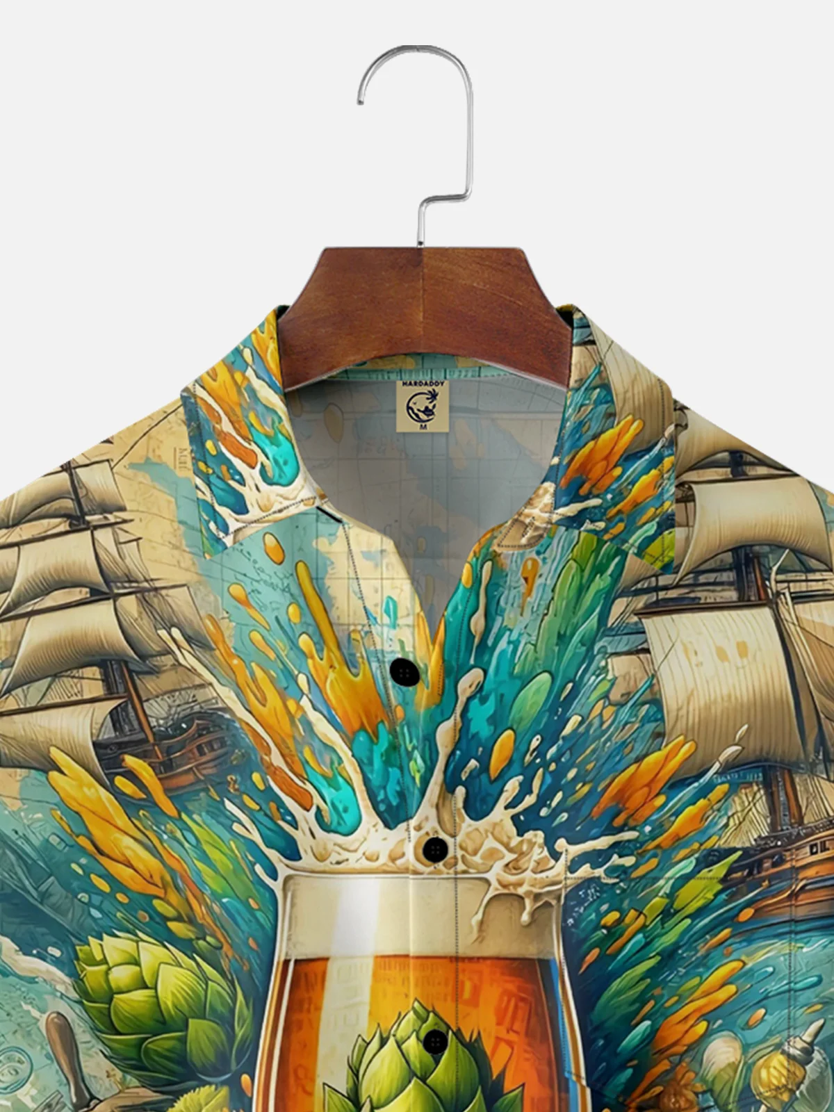 Moisture-wicking Beer Chest Pocket Hawaiian Shirt