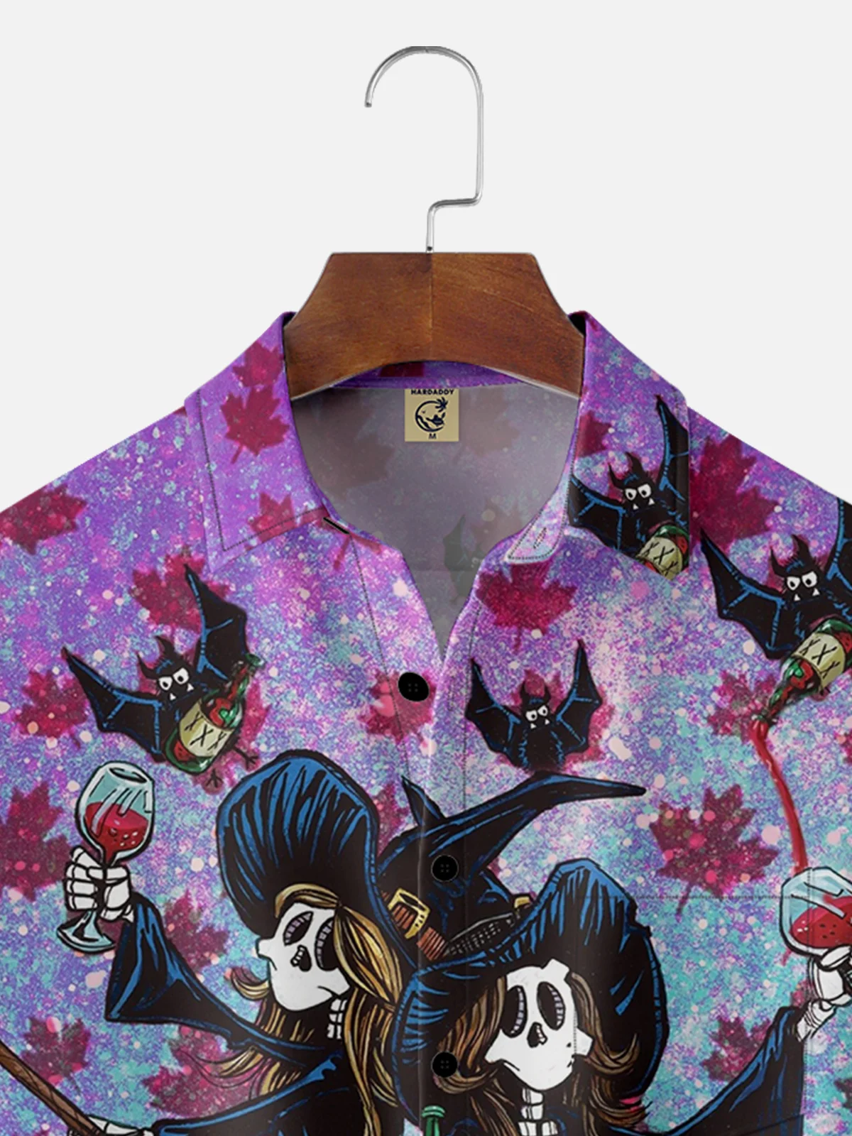 Skeleton Art With Broomstick Hawaiian Shirt By David Lozeau