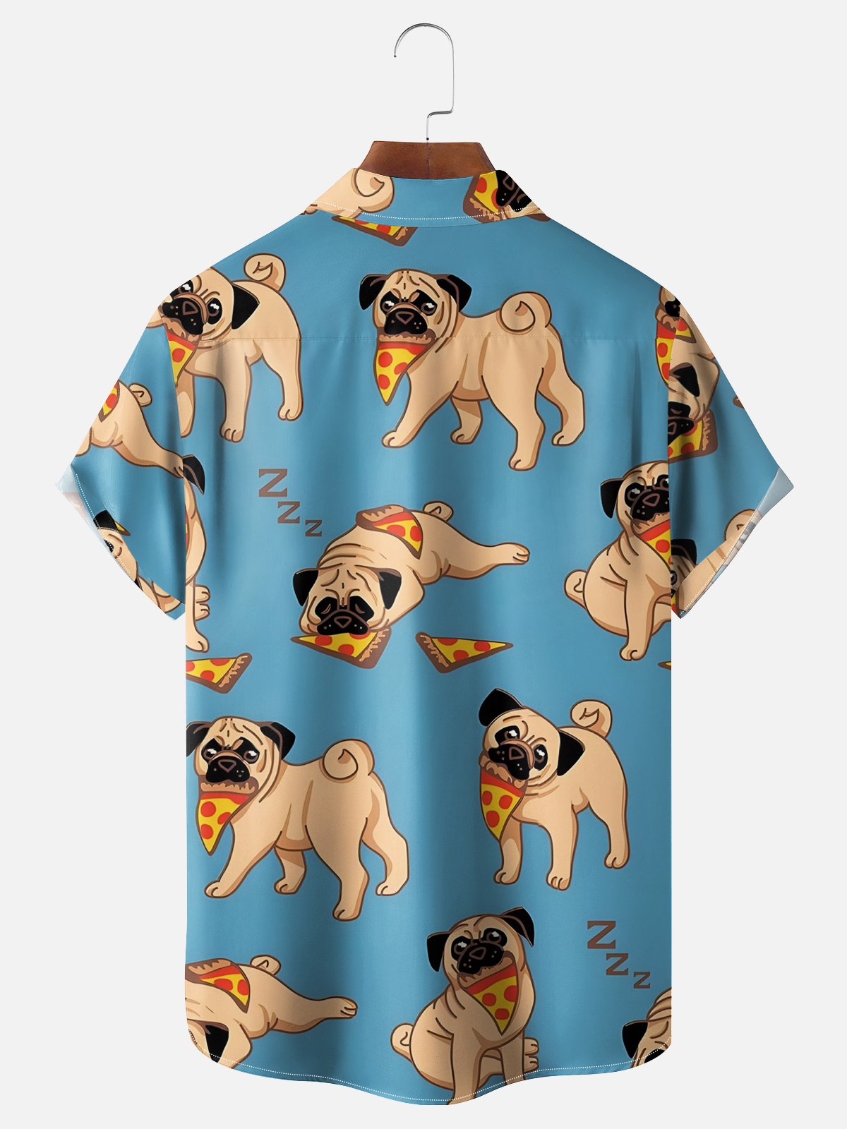 Moisture-wicking Dog Chest Pocket Hawaiian Shirt