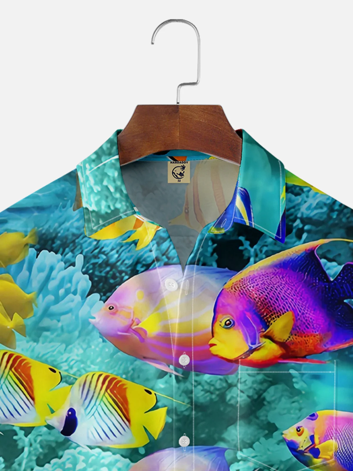 Hardaddy Sea Life Chest Pocket Short Sleeve Hawaiian Shirt