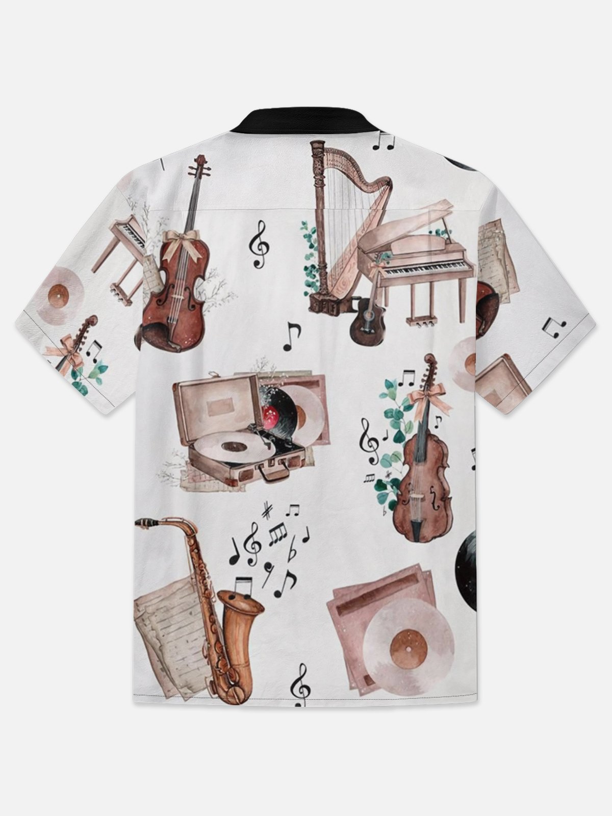 Moisture-wicking Casual Music Art Hawaiian Shirt