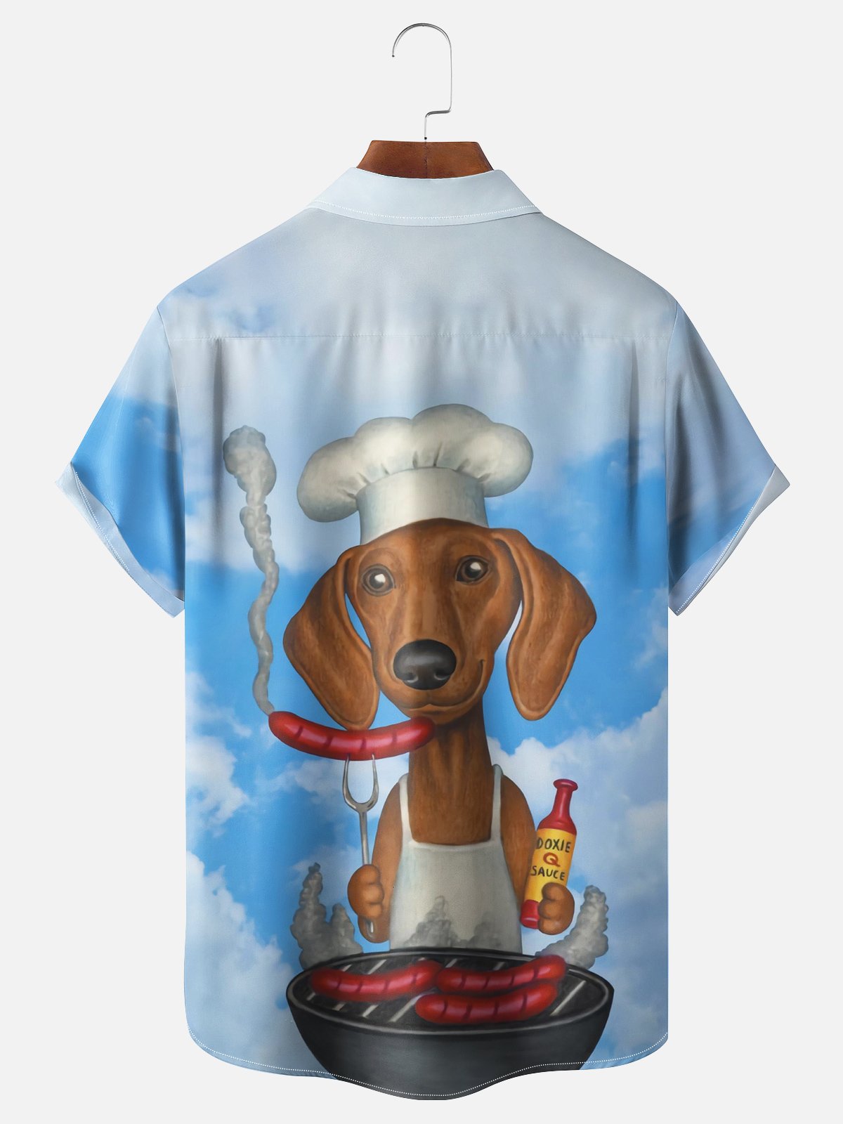 Moisture Wicking "Hot Dog" Hawaiian Shirt