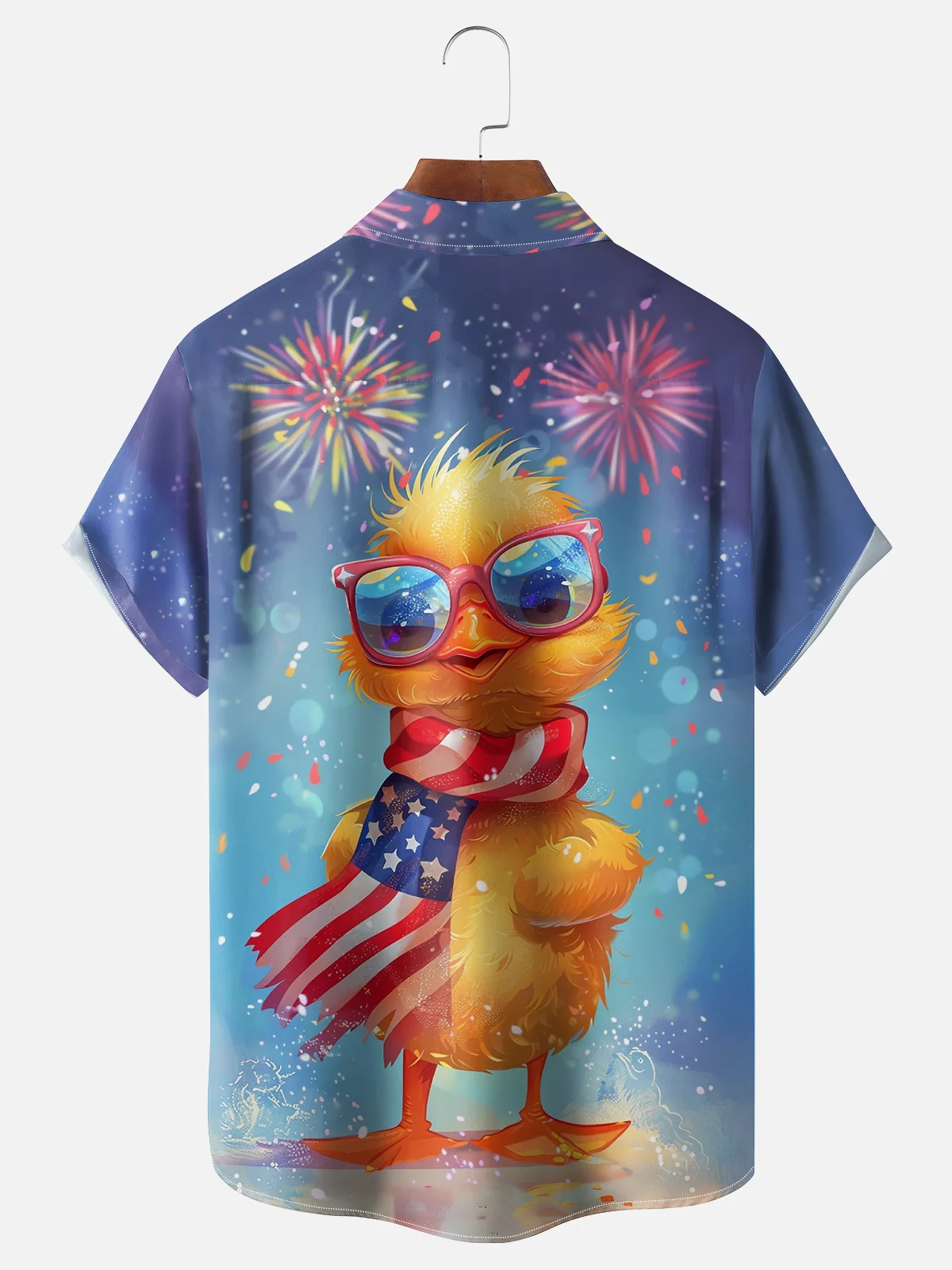 Moisture wicking "American Chicken" Hawaiian shirt