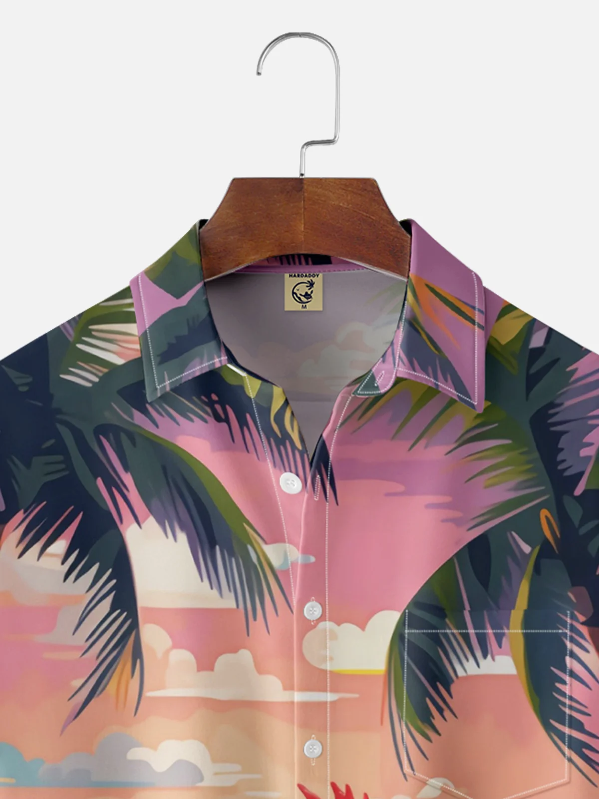 Moisture-wicking Breathable Rooster Chest Pocket Hawaiian Shirt