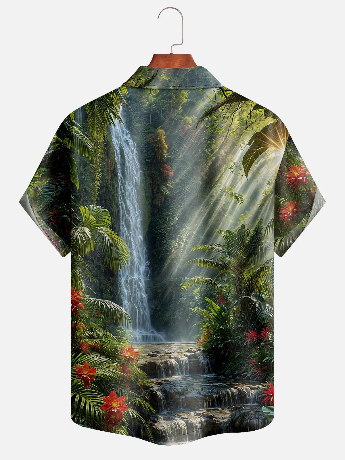 Moisture-wicking Rainforest Hawaiian Shirt