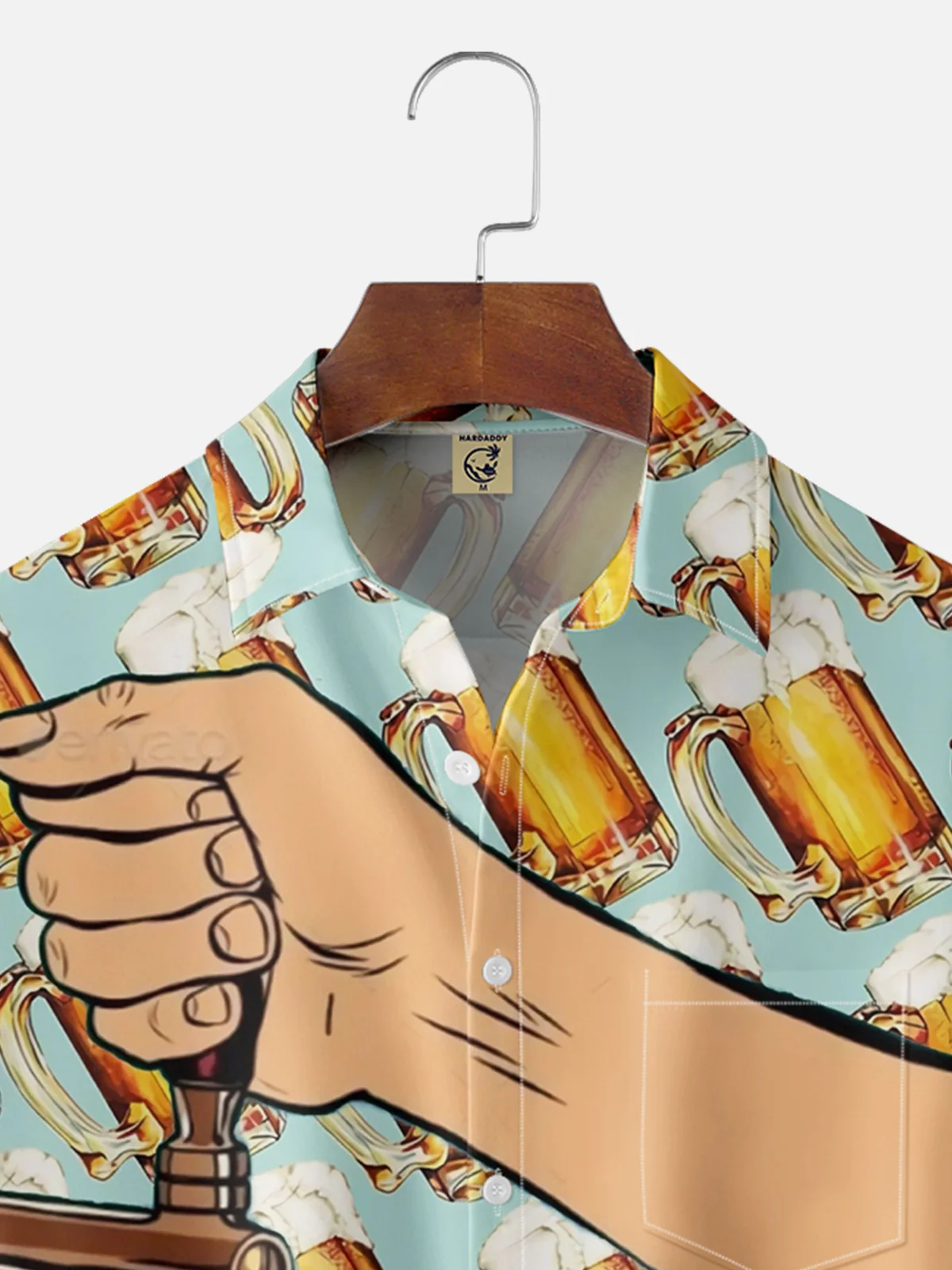 Moisture-wicking Beer To Your Heart's Content Chest Pocket Hawaiian Shirt