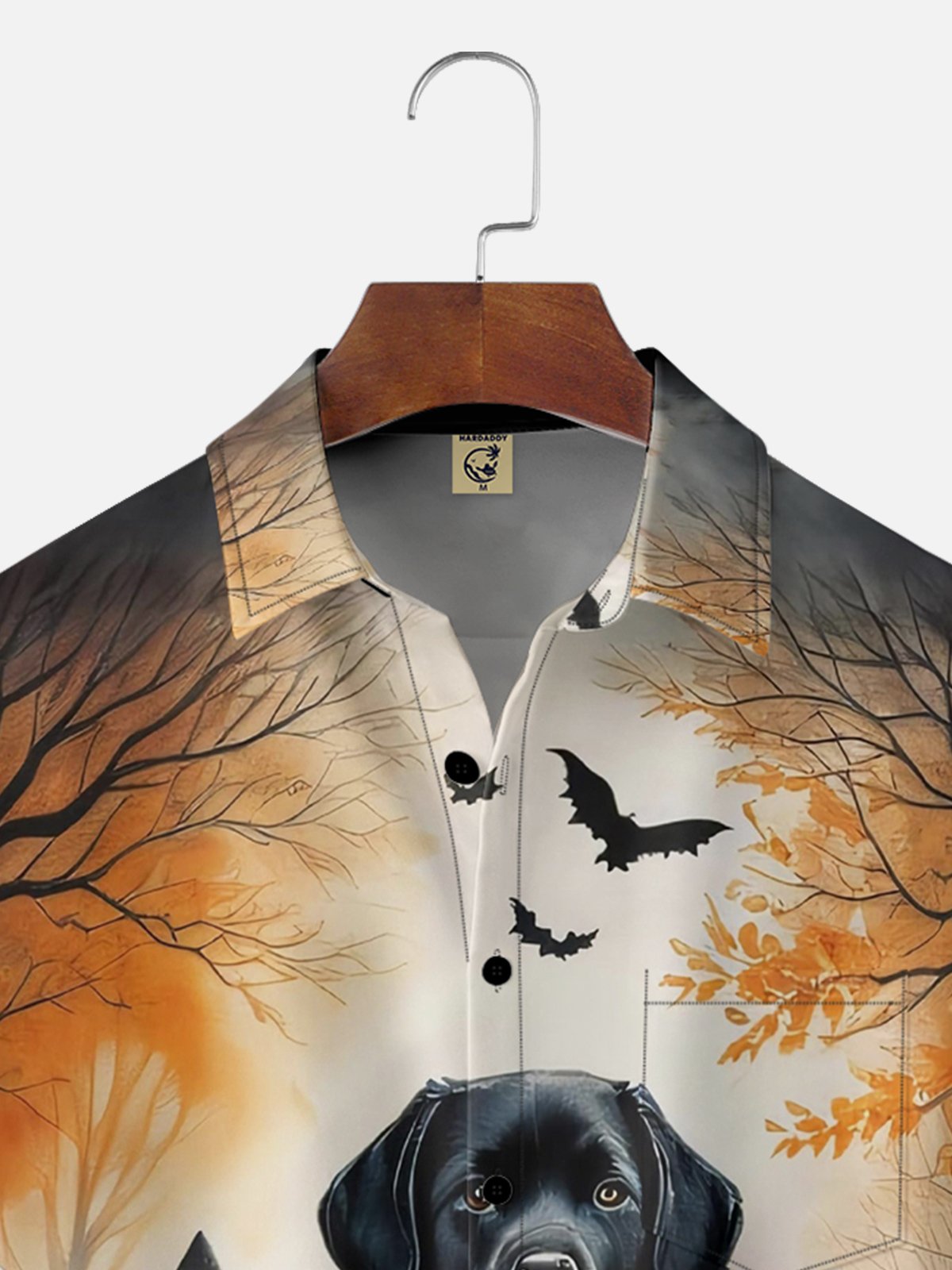 Moisture Wicking Halloween Pumpkin Labrador Hawaiian Shirt