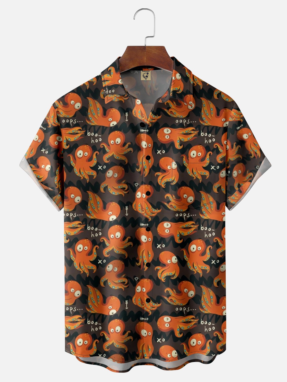 Moisture Wicking Octopus Hawaiian Shirt