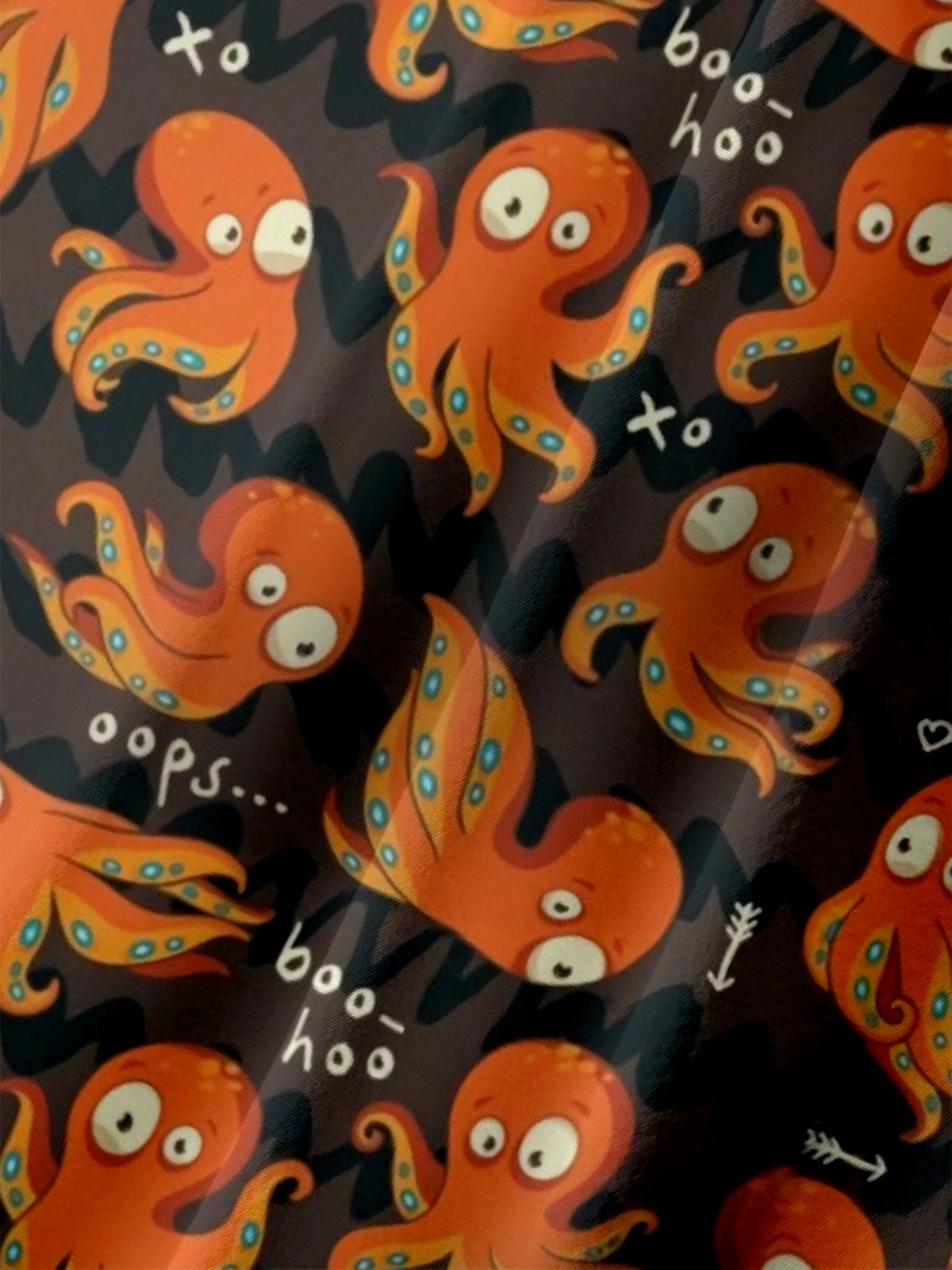 Moisture Wicking Octopus Hawaiian Shirt