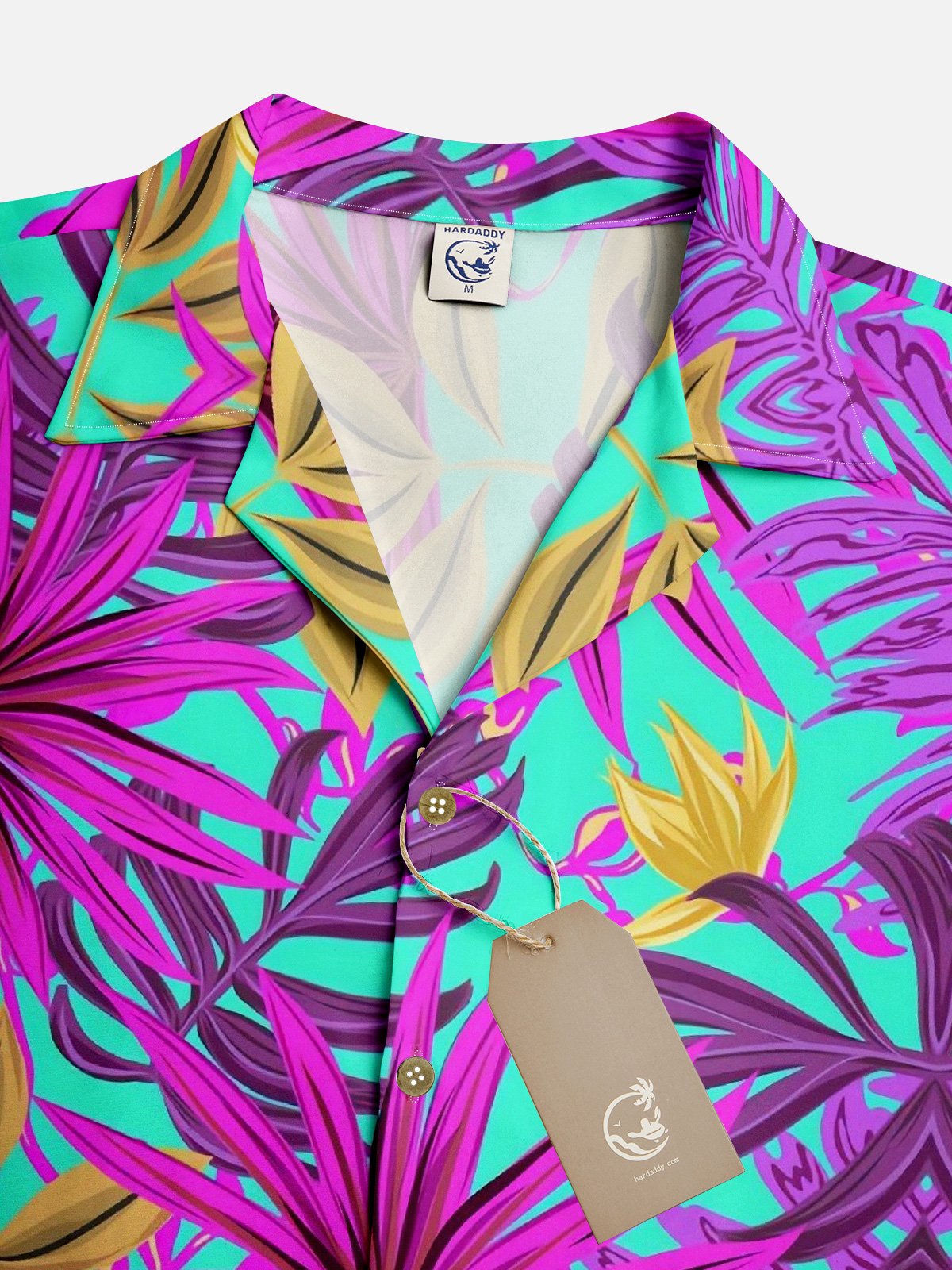 Moisture-wicking Palm Leaf Hawaiian Shirt