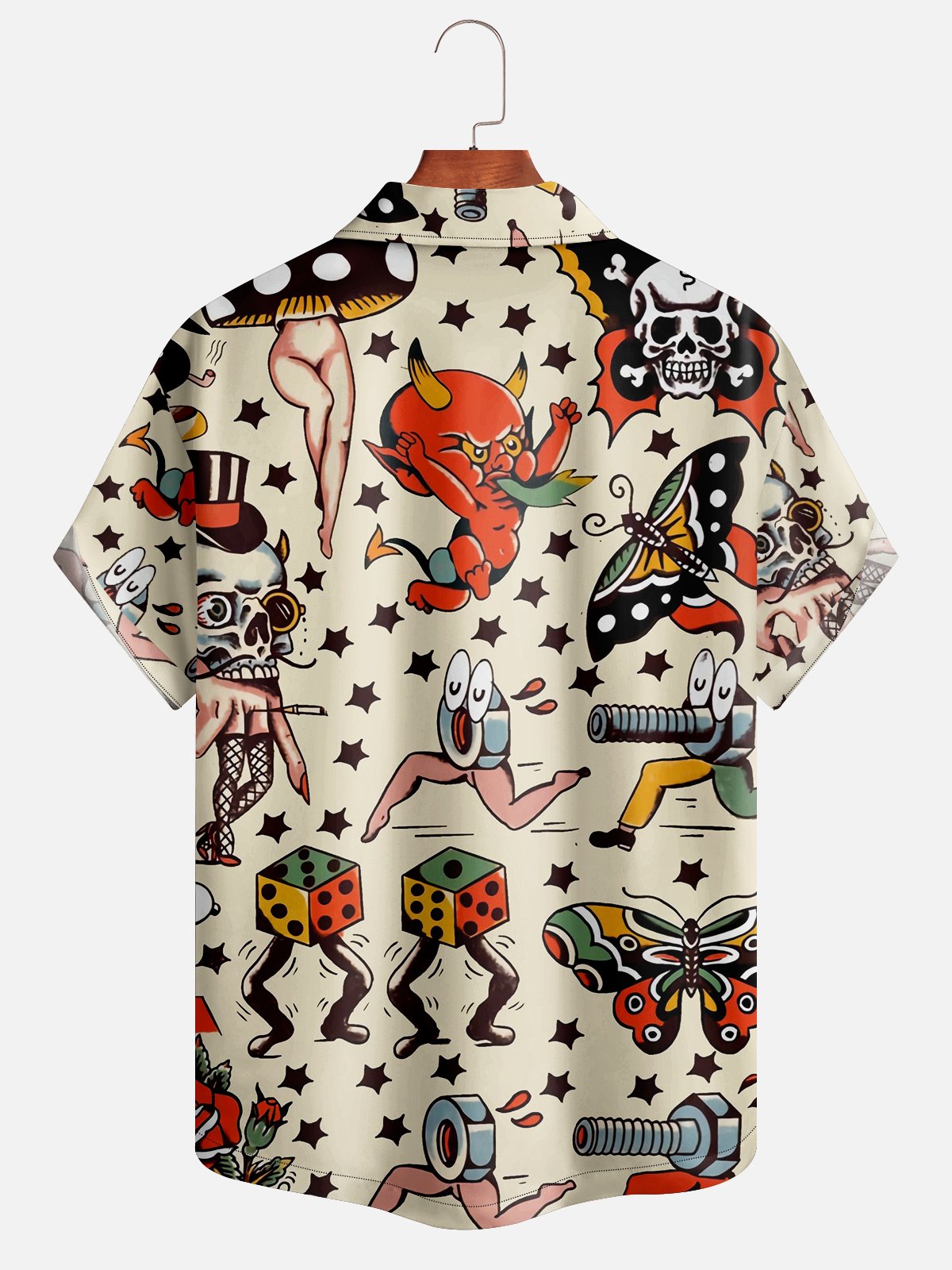 Moisture-wicking Art Tattoo Aloha Shirt