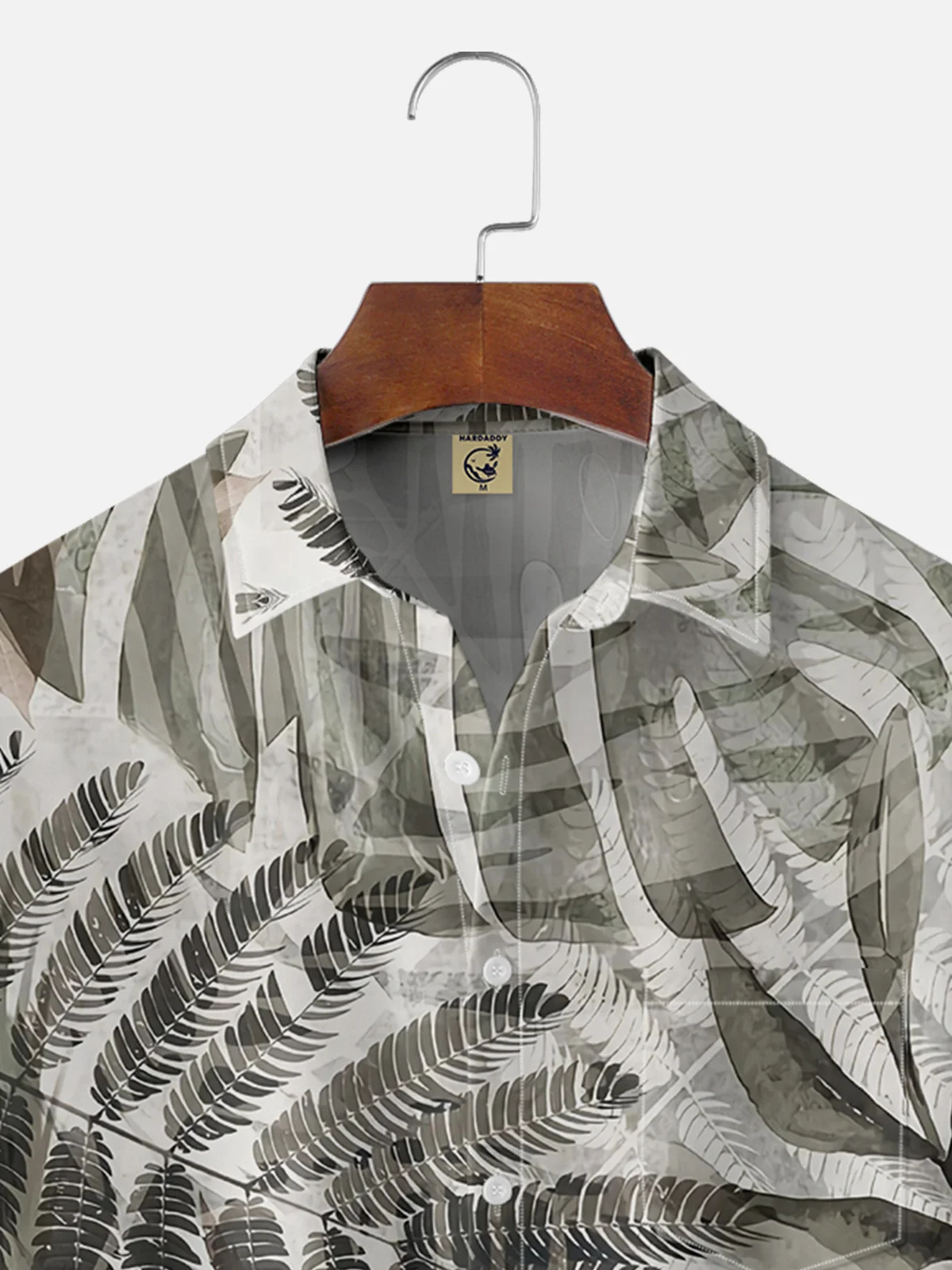 Moisture-wicking Palm Leaf Chest Pocket Hawaiian Shirt