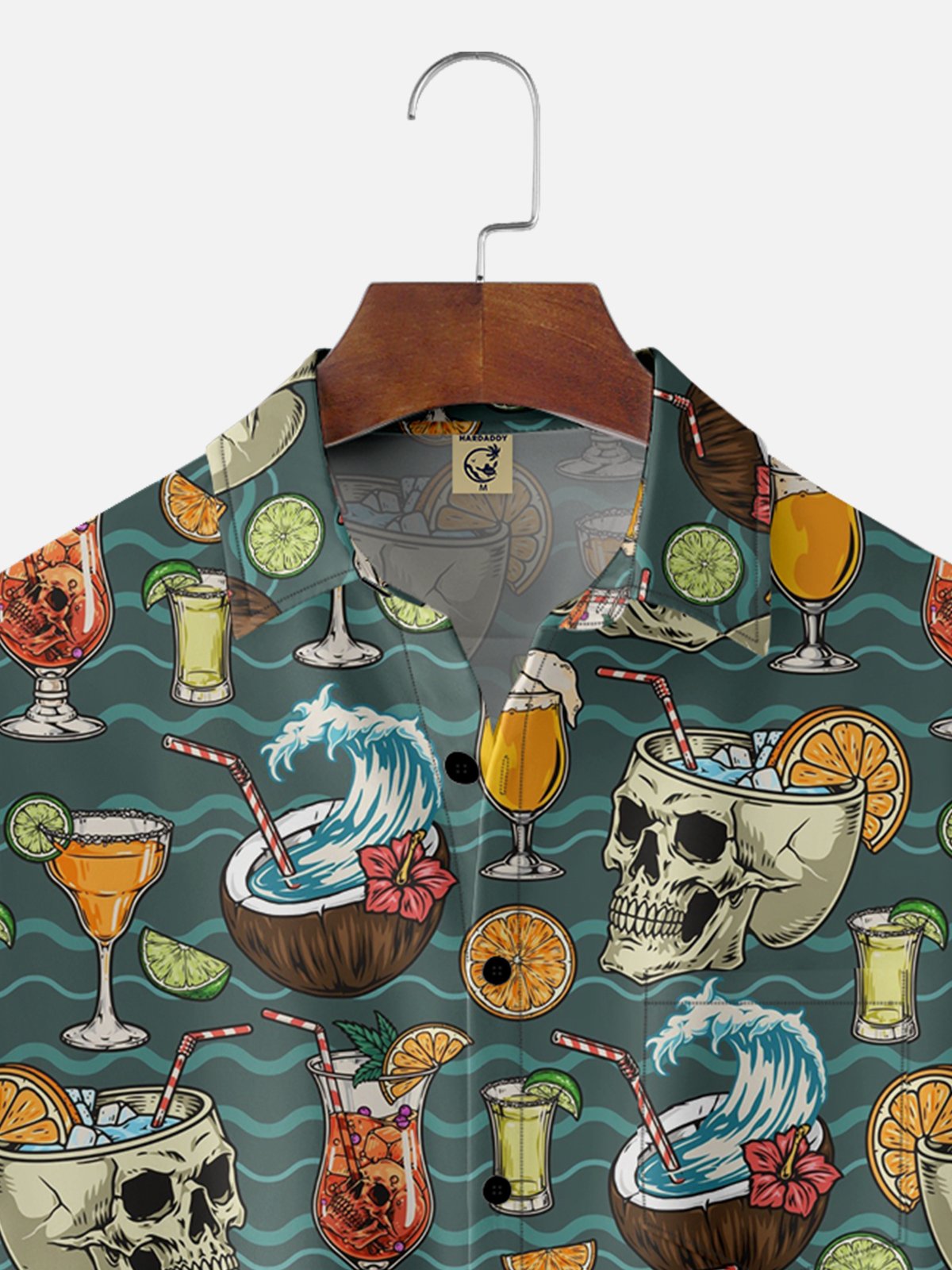 Moisture-wicking Cocktail Chest Pocket Hawaiian Shirt