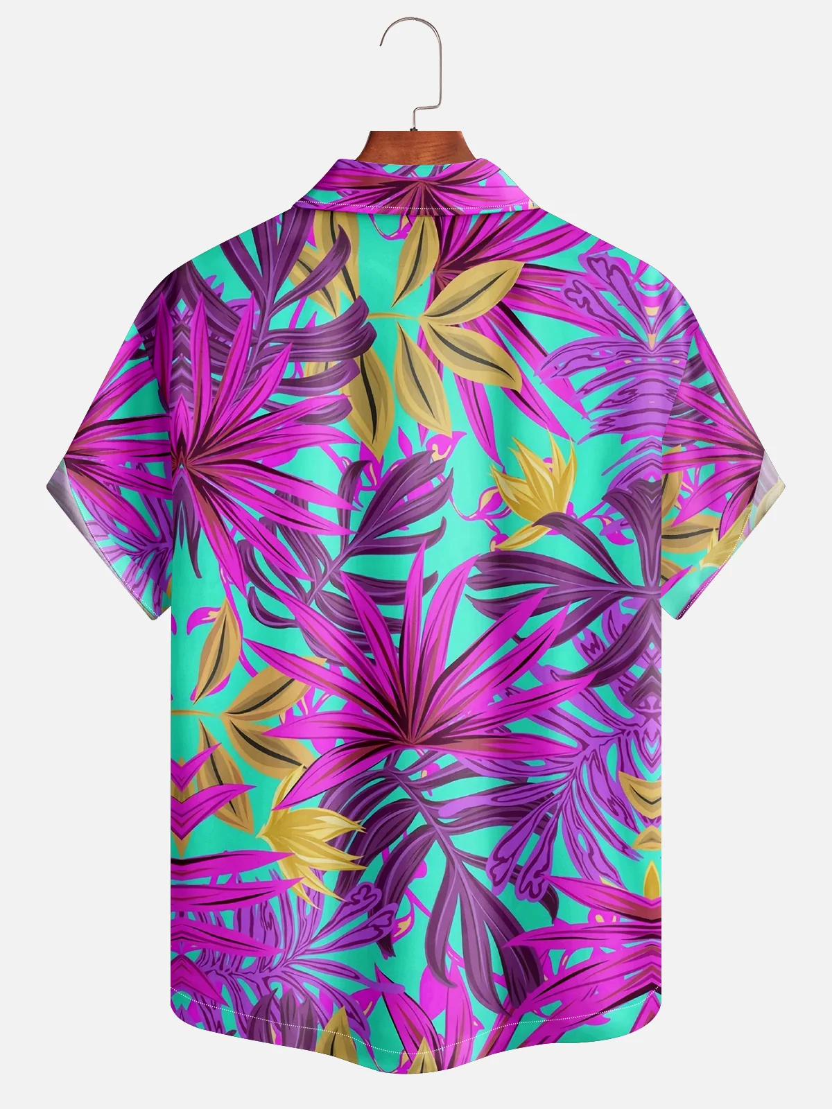 Moisture-wicking Palm Leaf Hawaiian Shirt